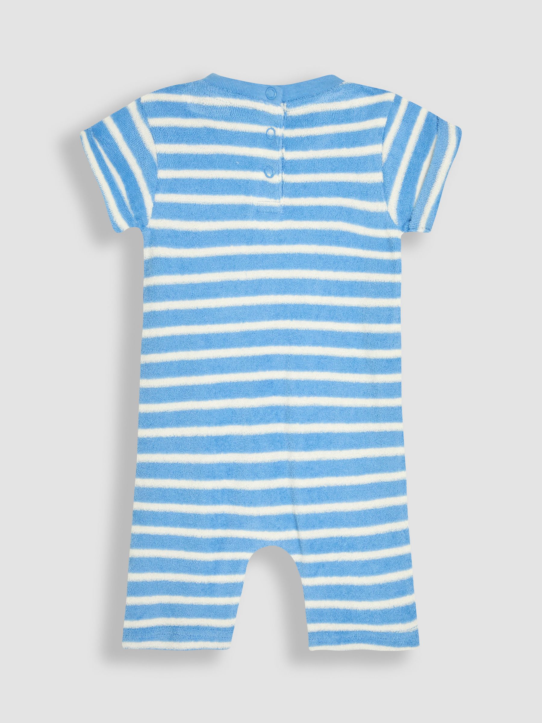 Blue 2-Piece Whale Appliqué Towelling Romper Set - Image 3 of 6