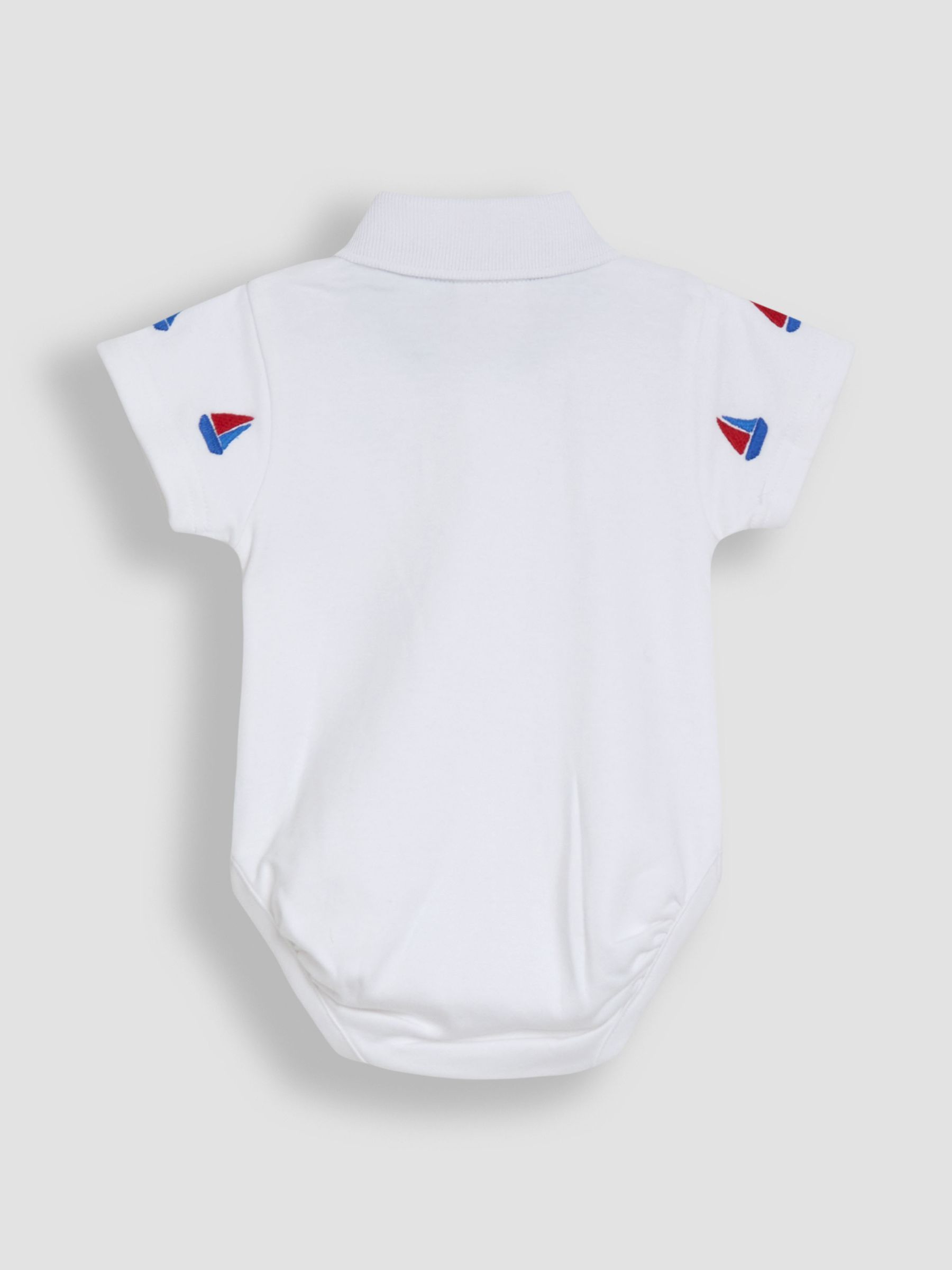White Boat Embroidered Polo Shirt Bodysuit - Image 2 of 3