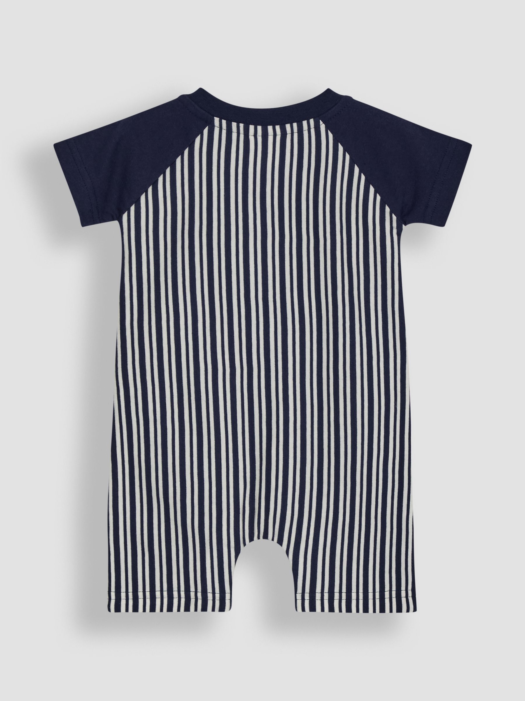 Navy Blue Boat 2-Piece Appliqué Romper & Hat Set - Image 3 of 5