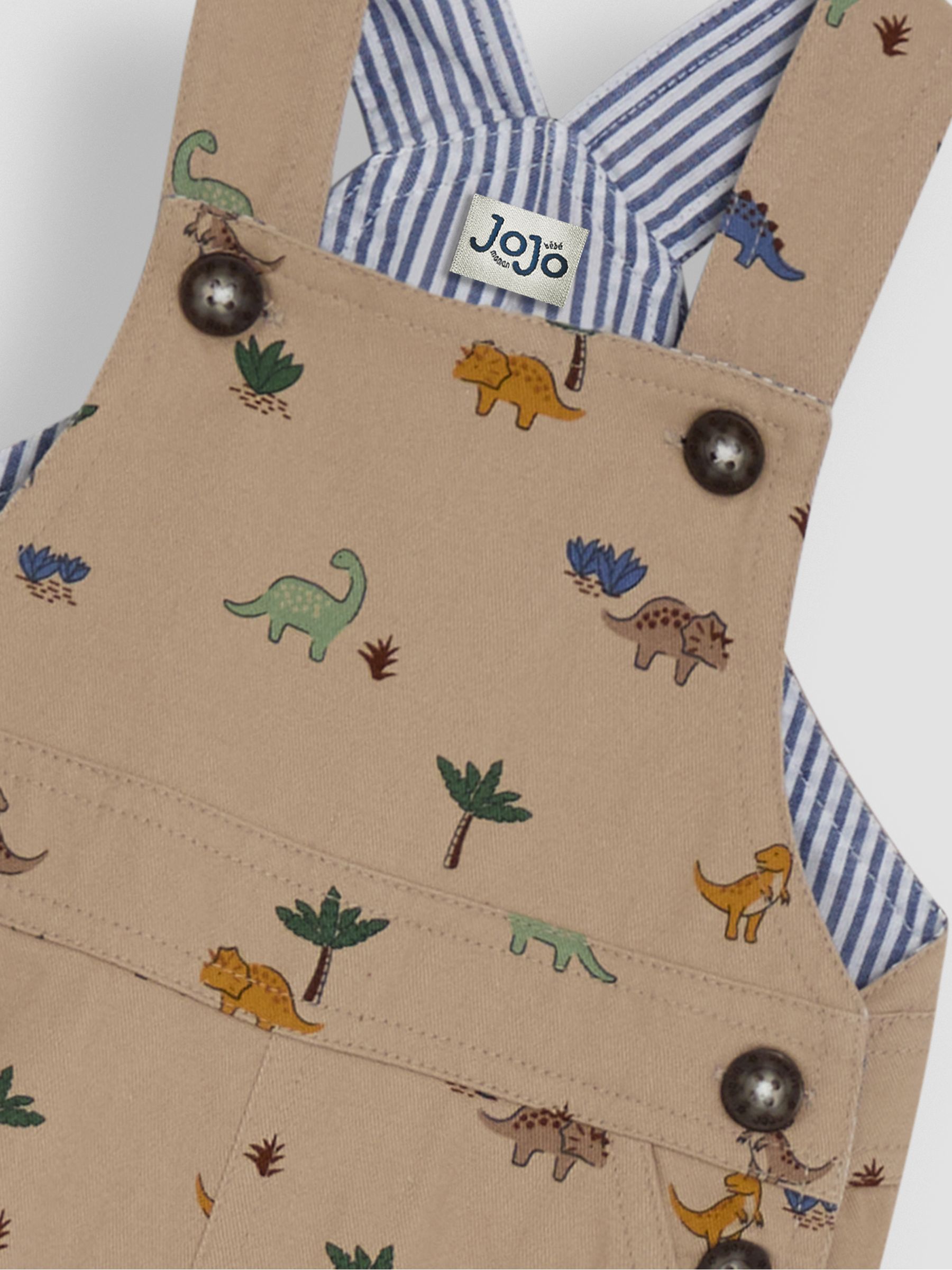 Stone Dino Printed Twill Dungarees - Image 3 of 3