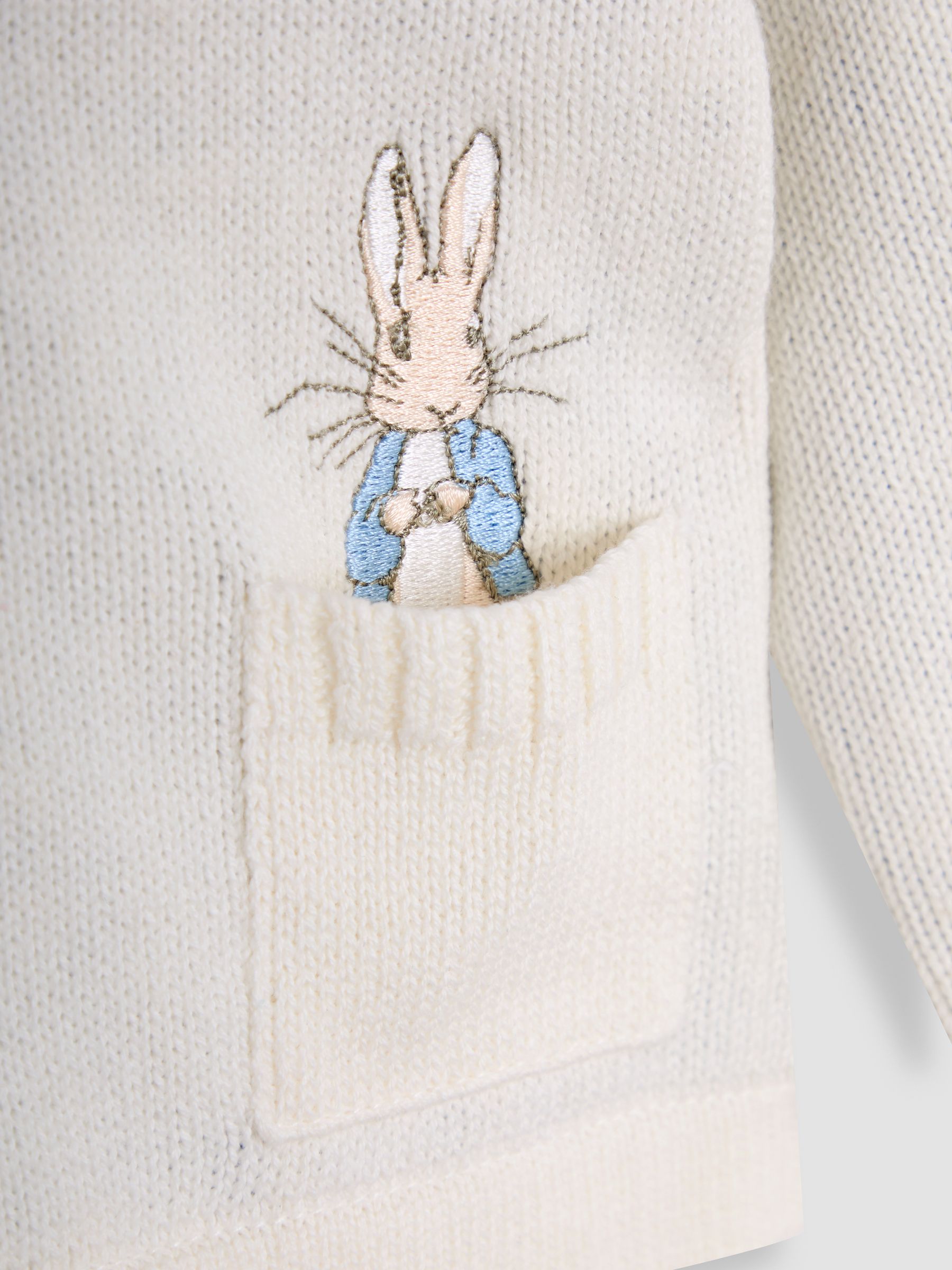 Cream Peter Rabbit™ Embroidered Cardigan - Image 3 of 4