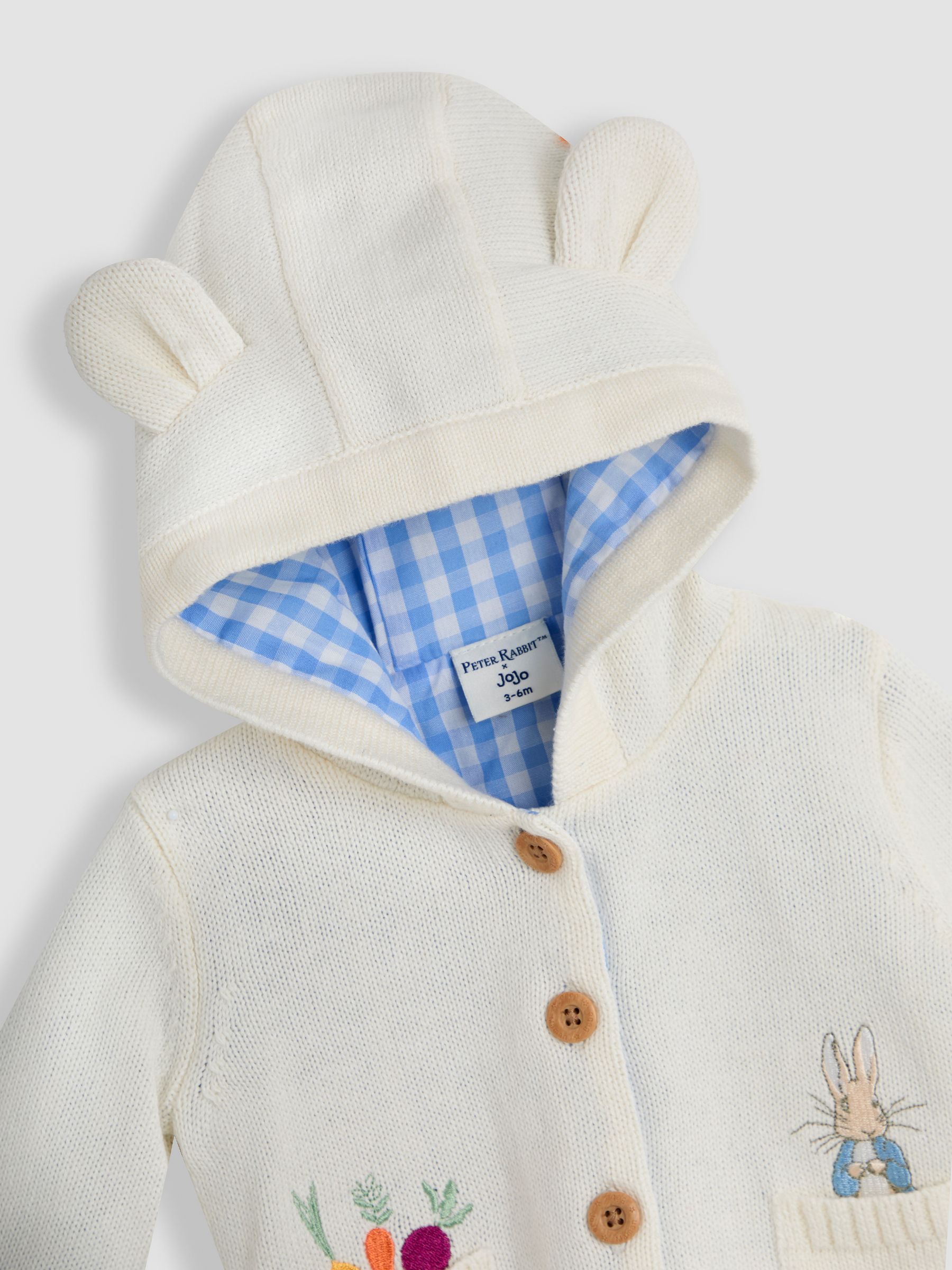 Cream Peter Rabbit™ Embroidered Cardigan - Image 6 of 6