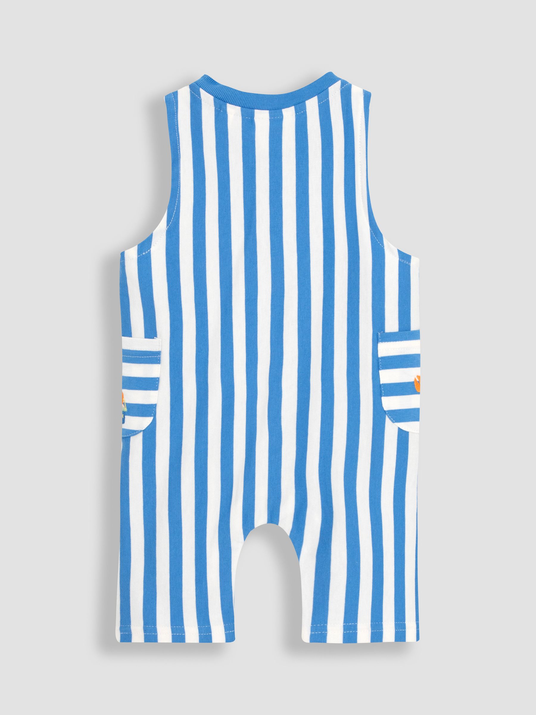 Sky Blue Crab 2-Piece Crab Appliqué Romper & Hat Set - Image 3 of 6