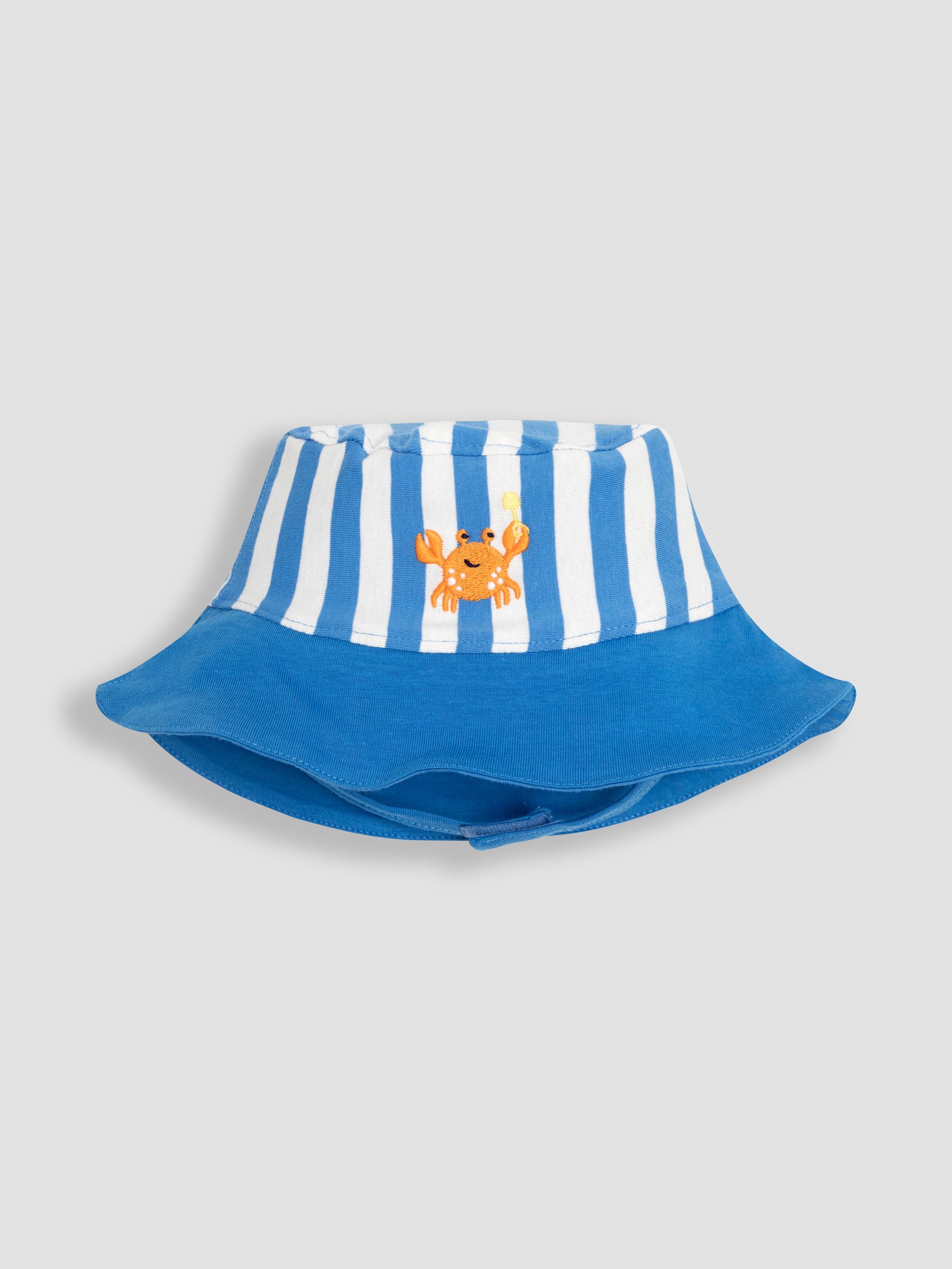 Sky Blue Crab 2-Piece Crab Appliqué Romper & Hat Set - Image 4 of 6