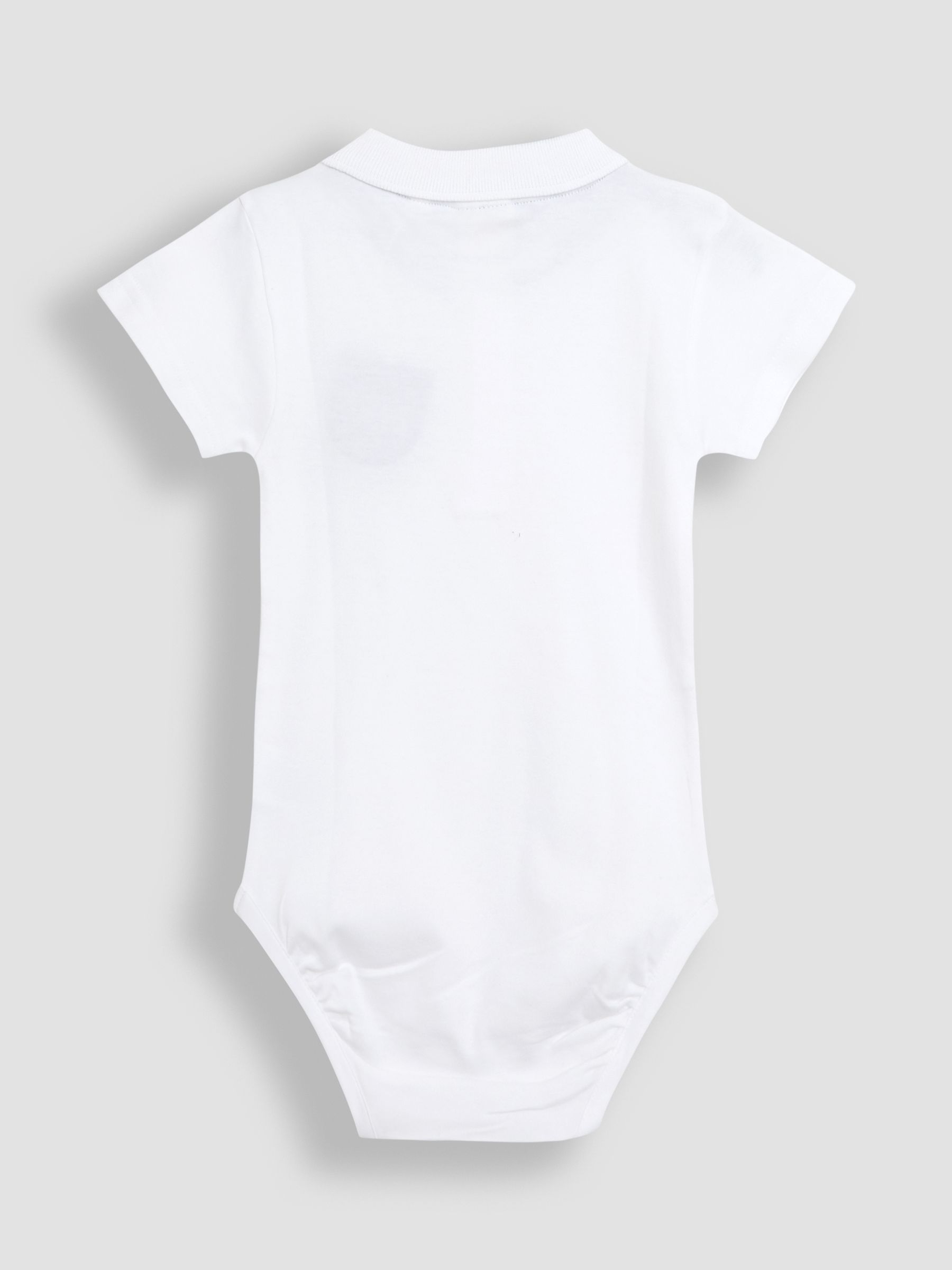 White 2-Pack Plain Polo Shirt Bodysuits - Image 3 of 5