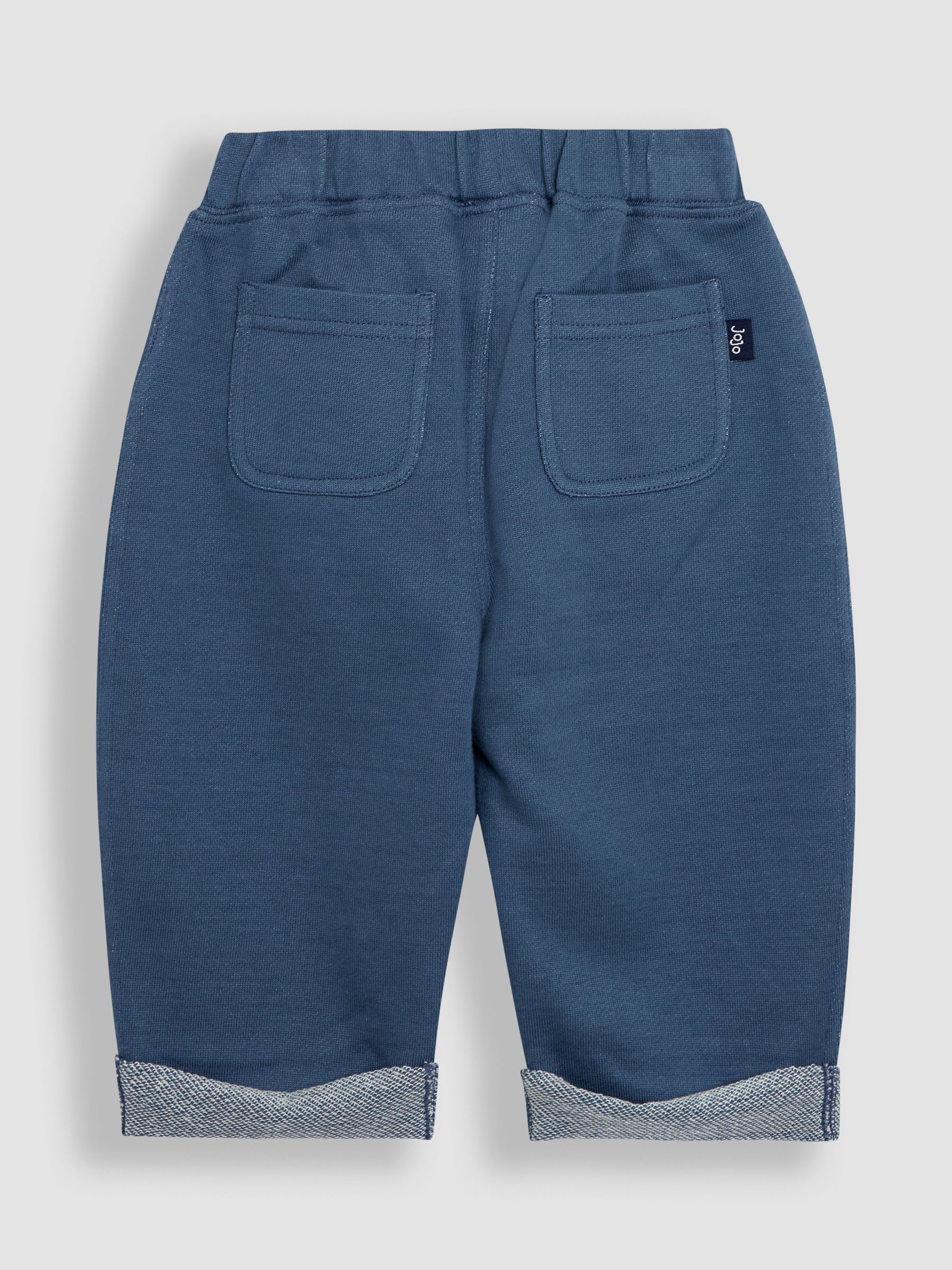 Blue Relaxed Roll Up Joggers - Image 2 of 3