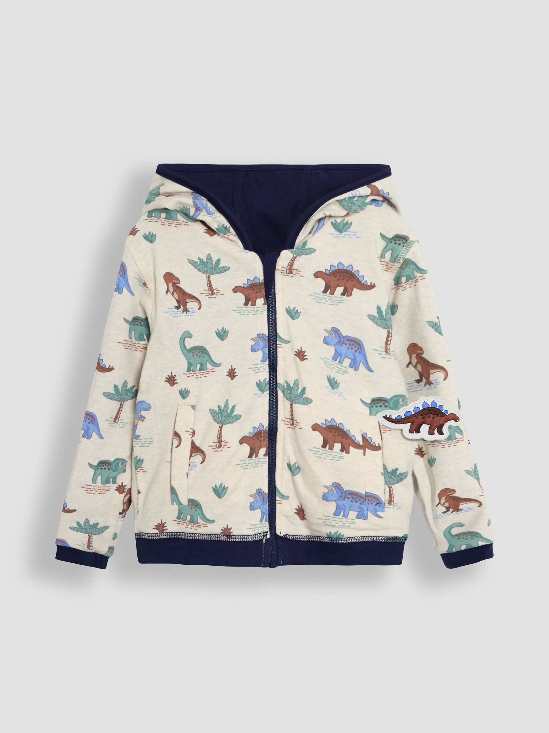 Navy Appliqué Reversible Hoodie - Image 8 of 12