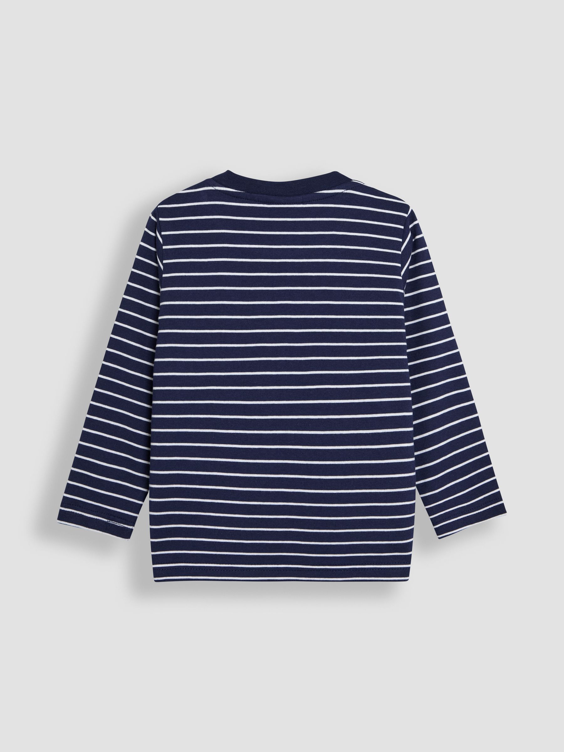 Navy Ecru Stripe Arrows Appliqué 100% Cotton Top - Image 2 of 3