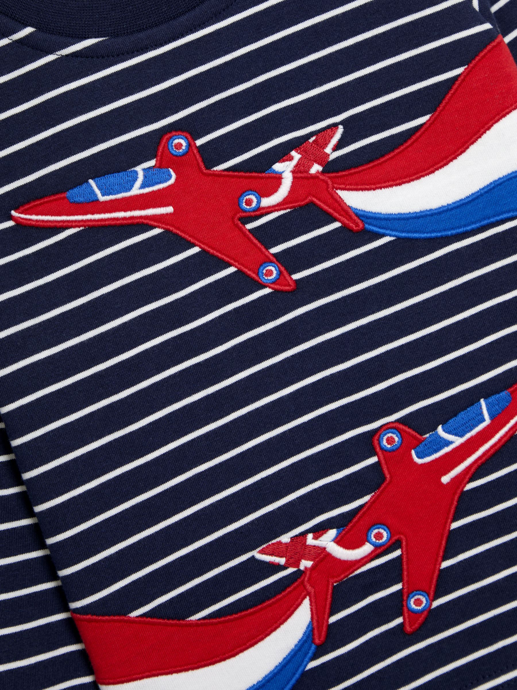 Navy Ecru Stripe Arrows Appliqué 100% Cotton Top - Image 3 of 3