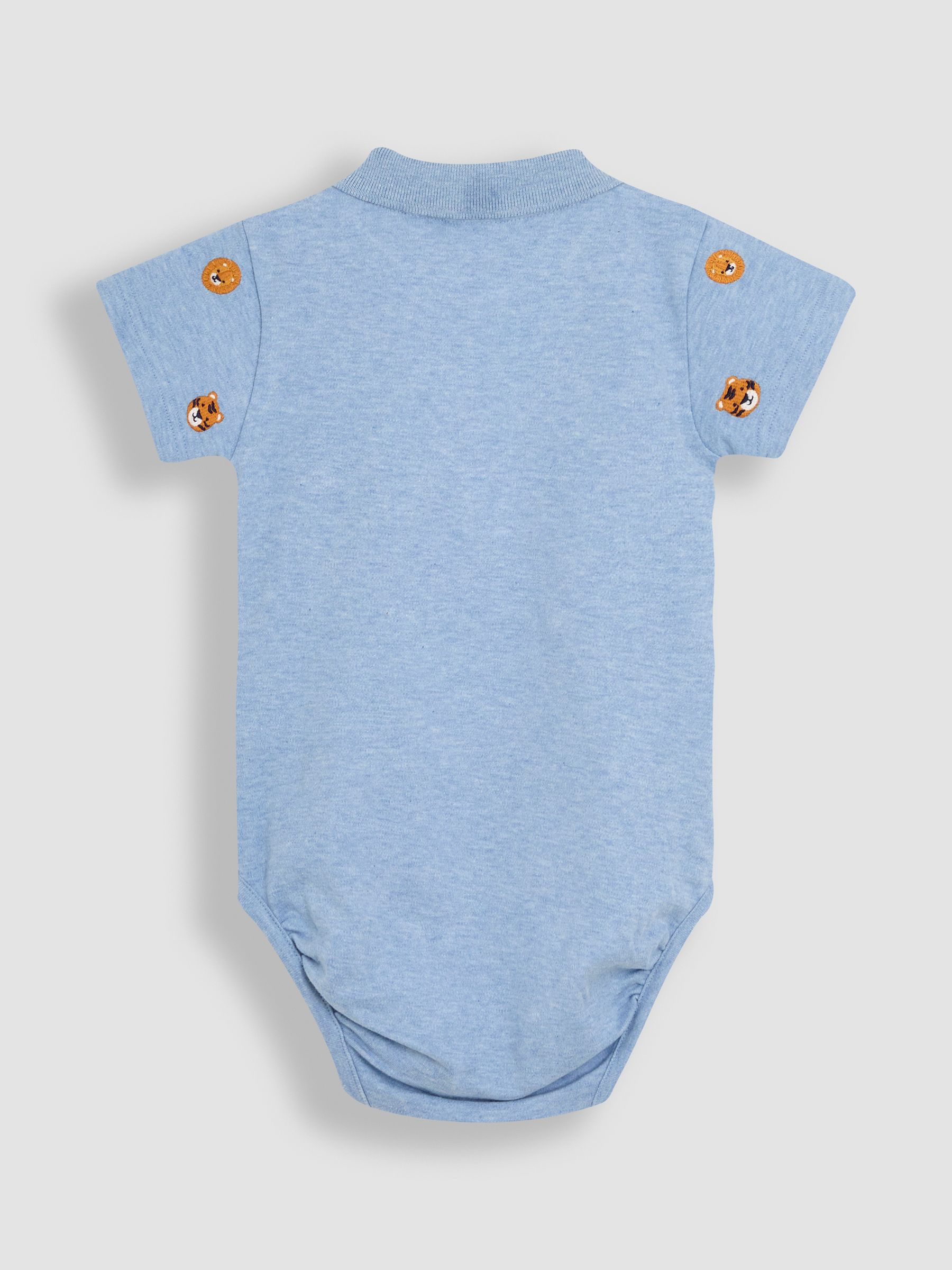 Blue Lion & Tiger Embroidered Polo Shirt Bodysuit - Image 2 of 3