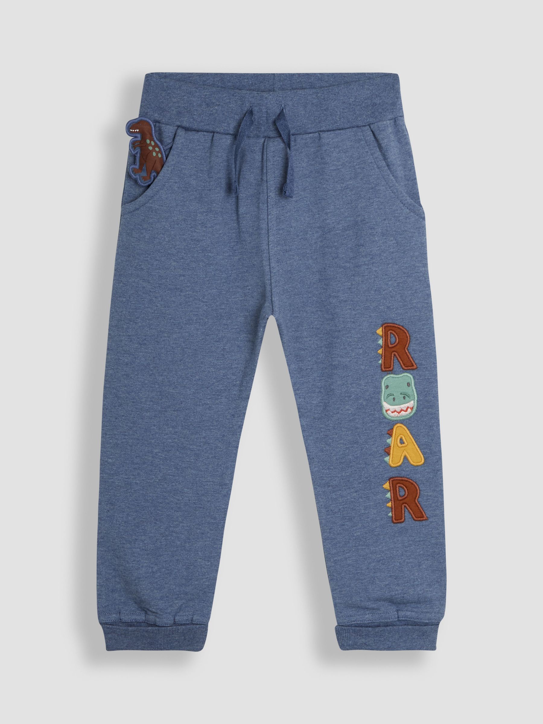 Blue Dino Appliqué Joggers - Image 1 of 3