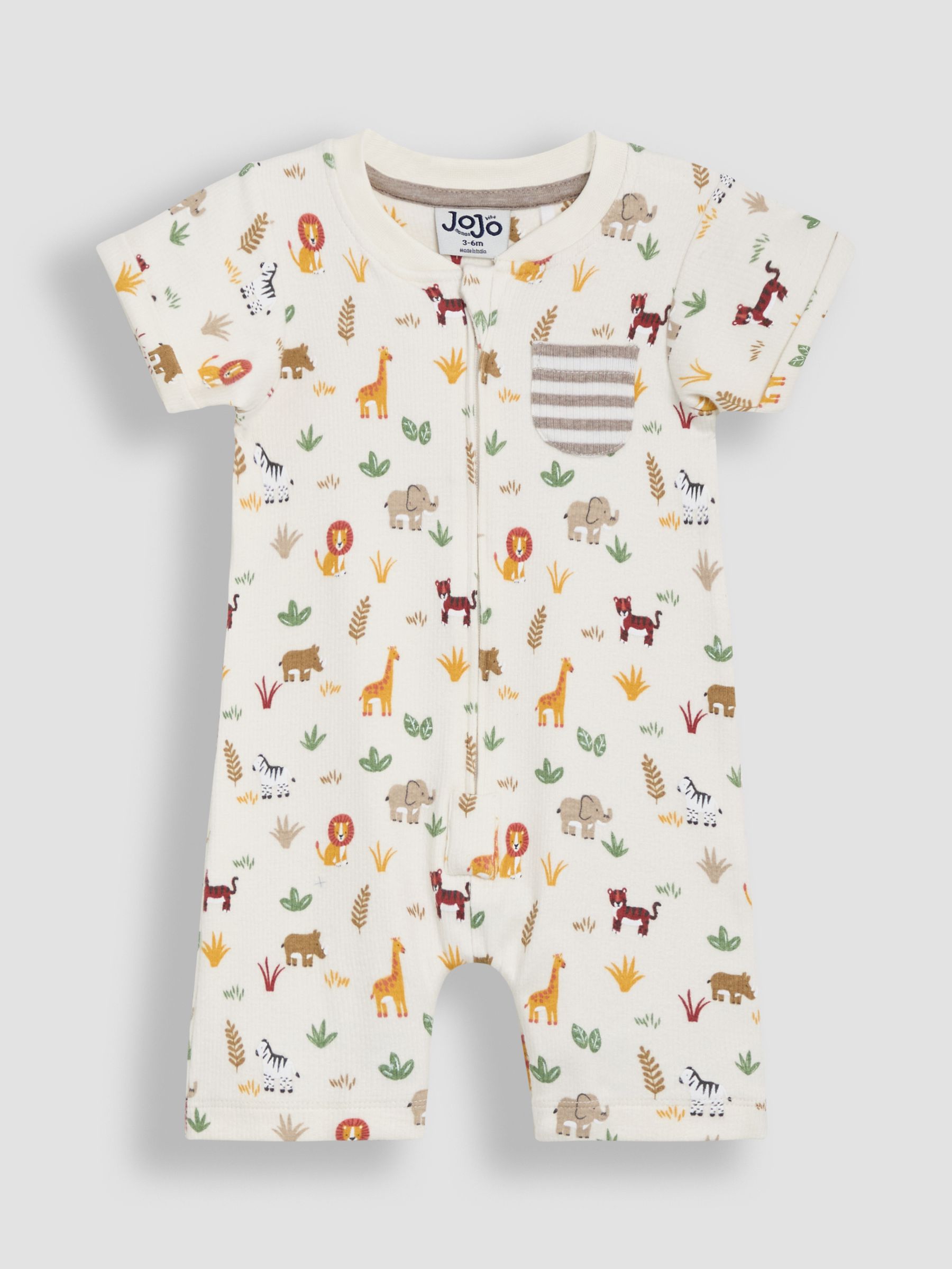 Ecru Cream Safari 2-Pack Romper - Image 4 of 5