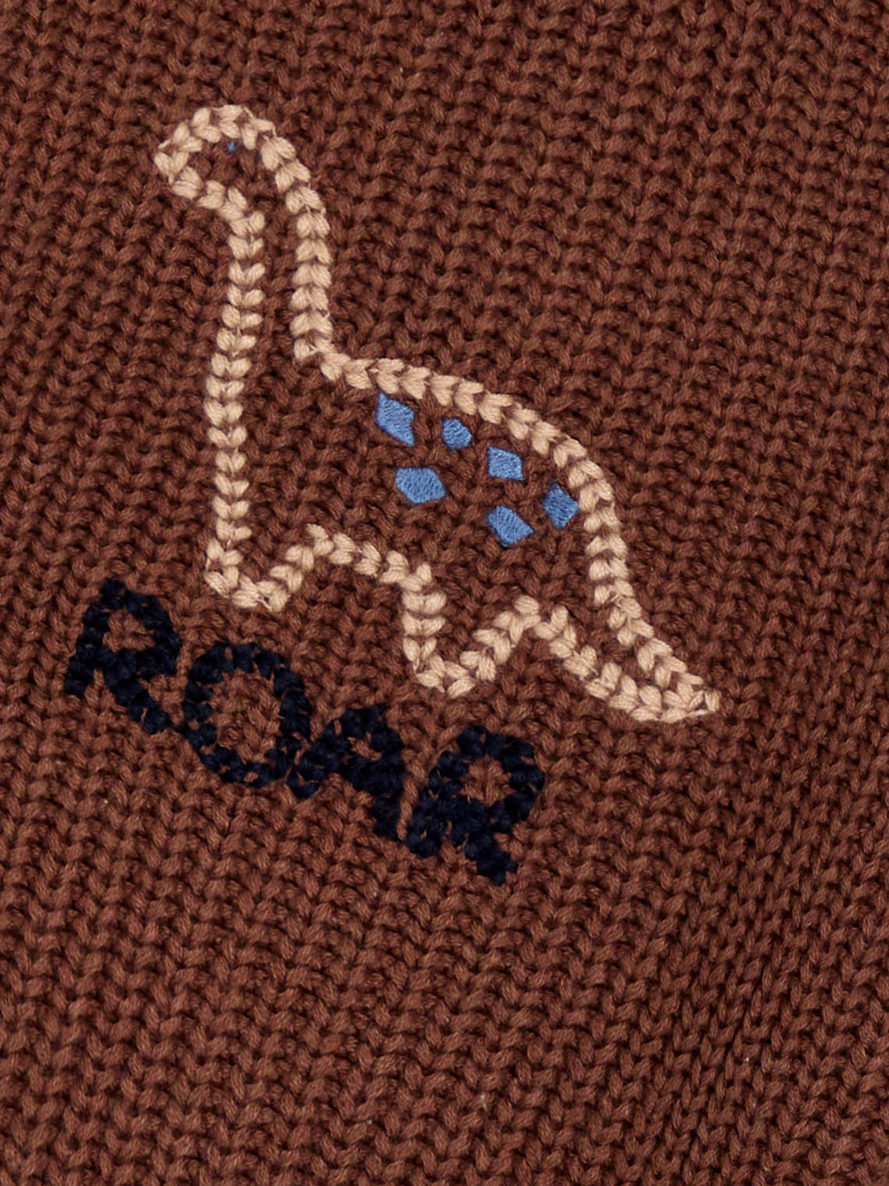 Brown Embroidered Jumper - Image 3 of 3