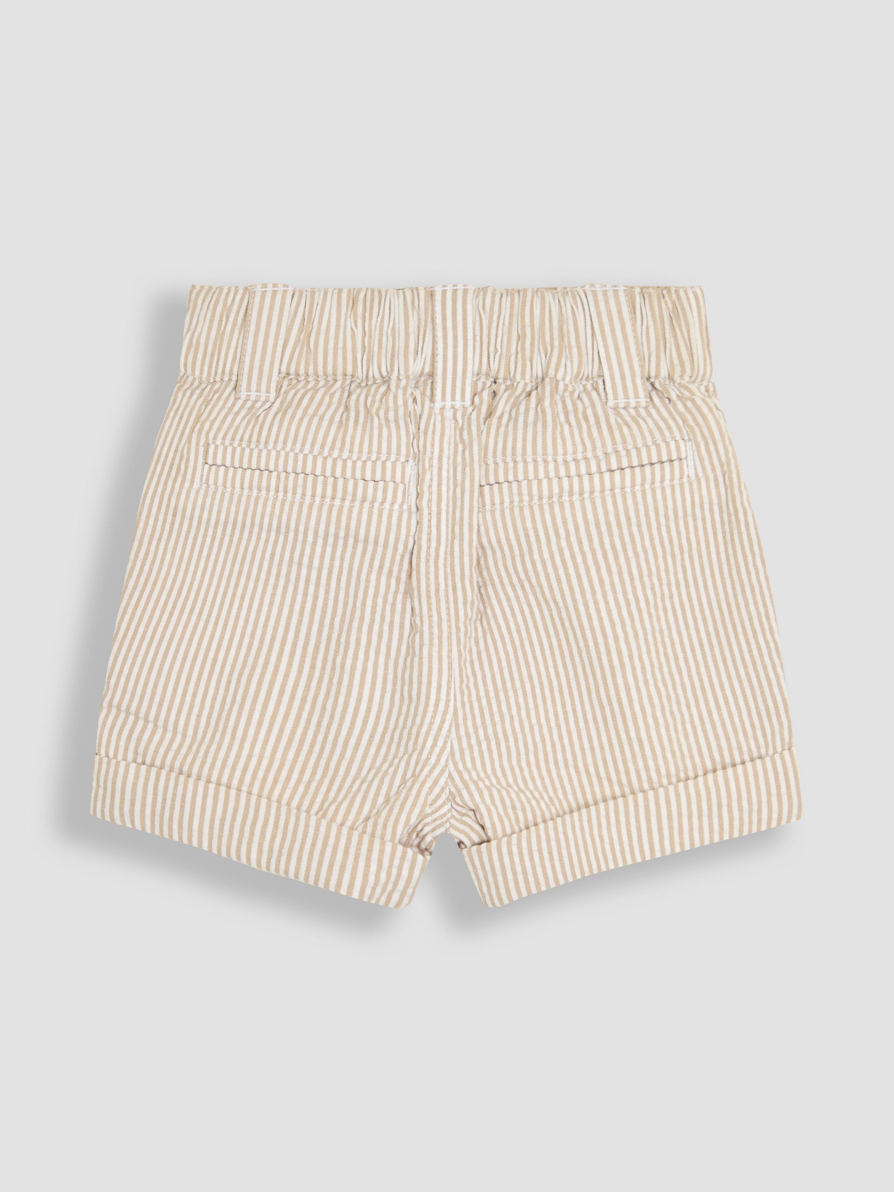 Natural Stone Seersucker Stripe Shorts - Image 2 of 3