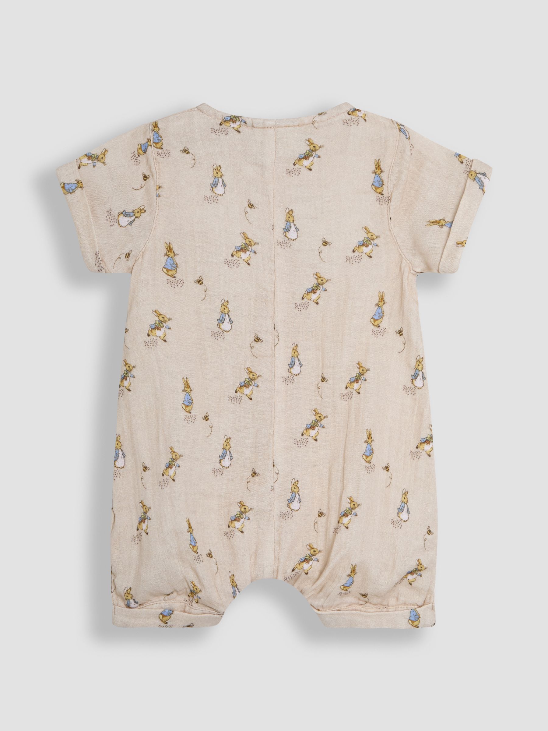 Stone Peter Rabbit™ Cheesecloth Button Front Romper - Image 2 of 3