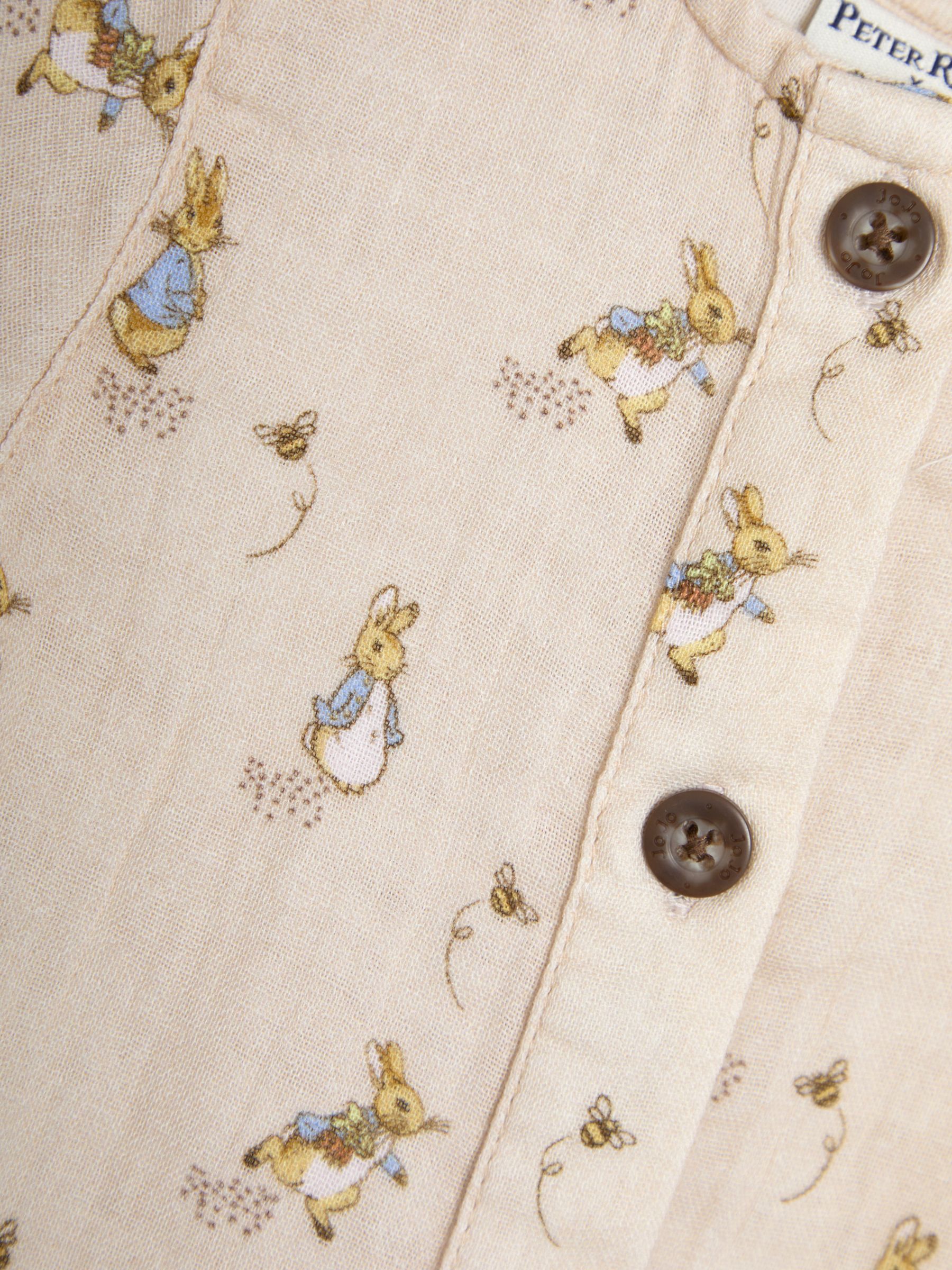 Stone Peter Rabbit™ Cheesecloth Button Front Romper - Image 3 of 3
