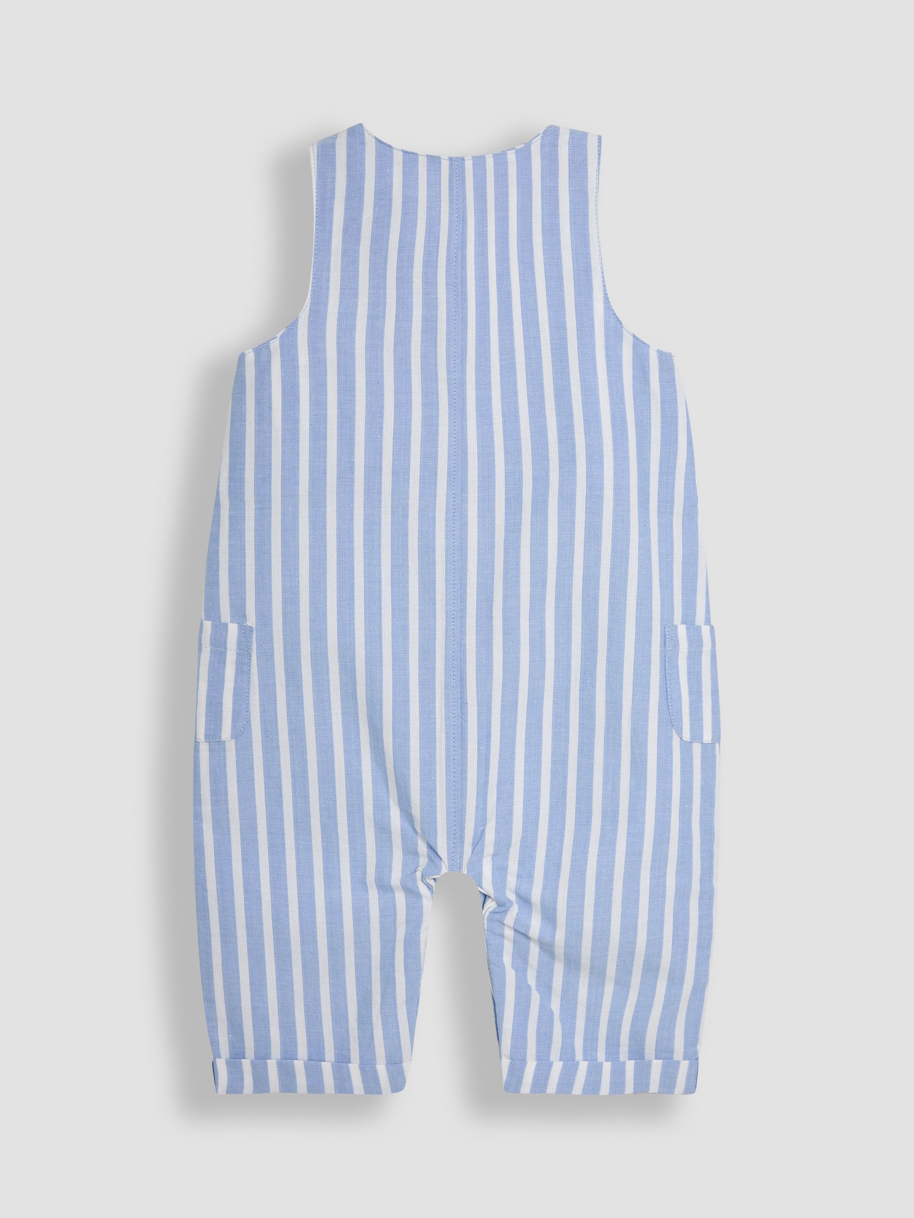 Blue Stripe Button Front Romper - Image 2 of 3