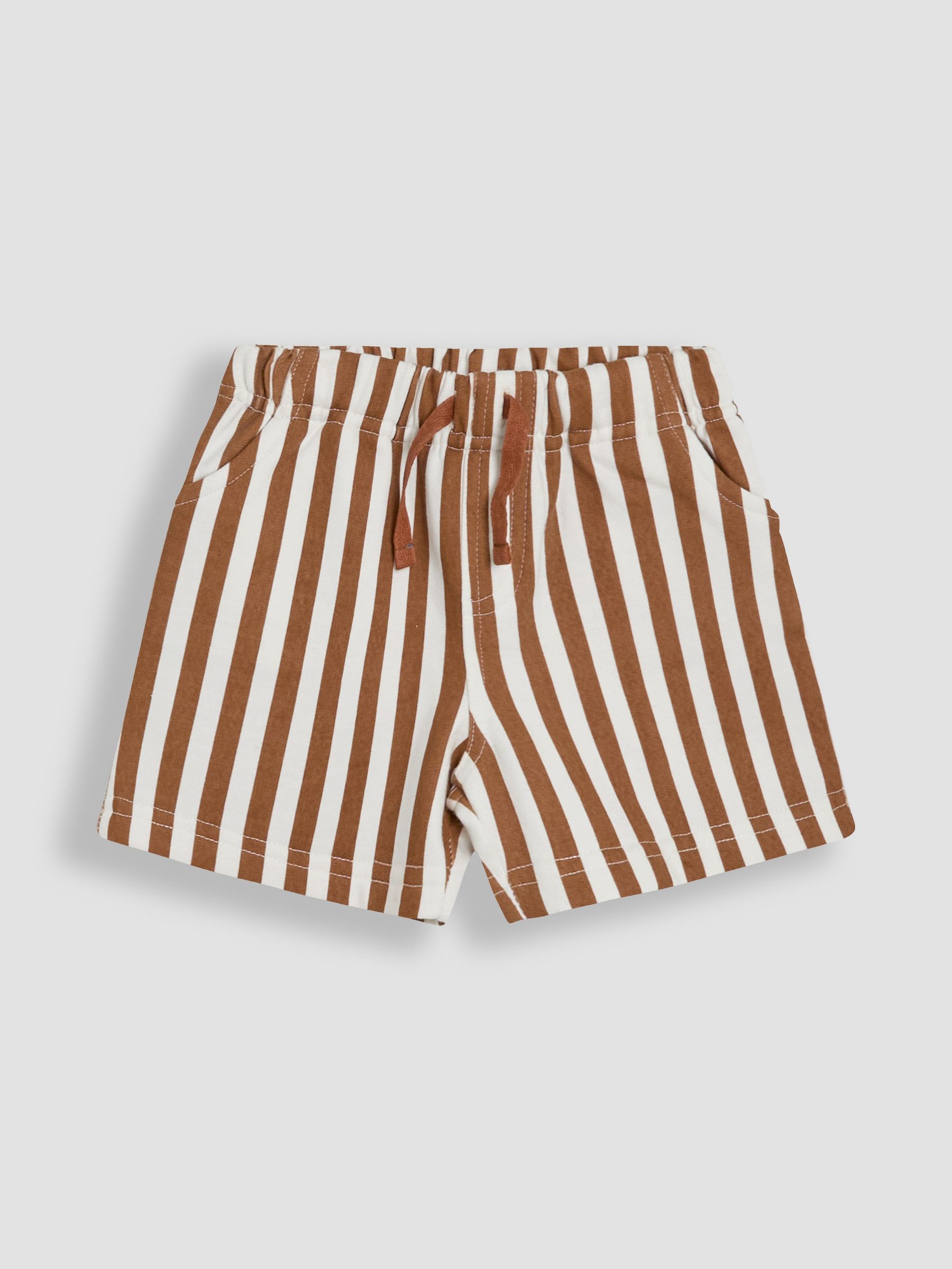 Mustard Stripe & Solid Blue 2-Pack Stripe Jogger Shorts - Image 2 of 7