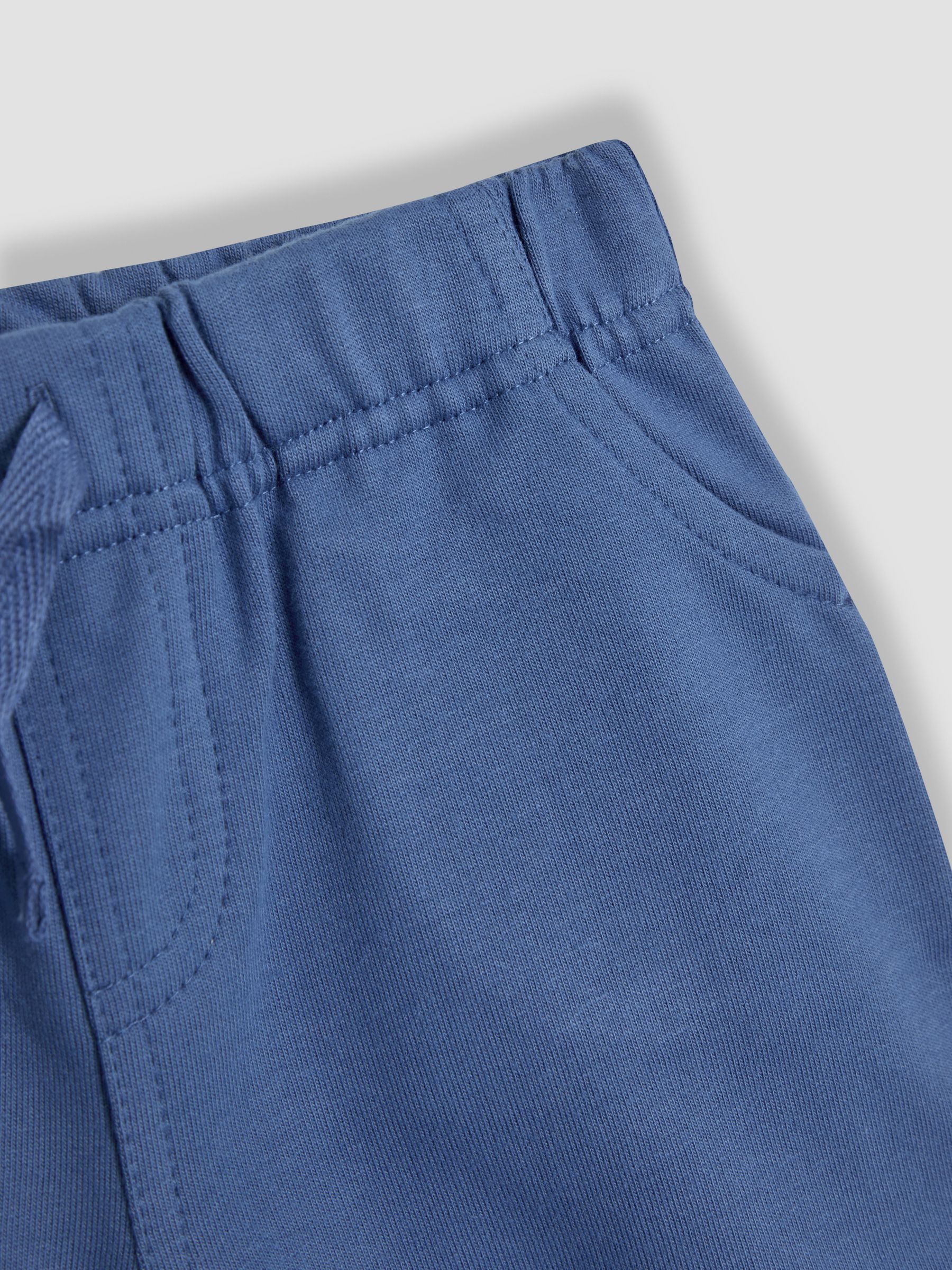 Mustard Stripe & Solid Blue 2-Pack Stripe Jogger Shorts - Image 4 of 7