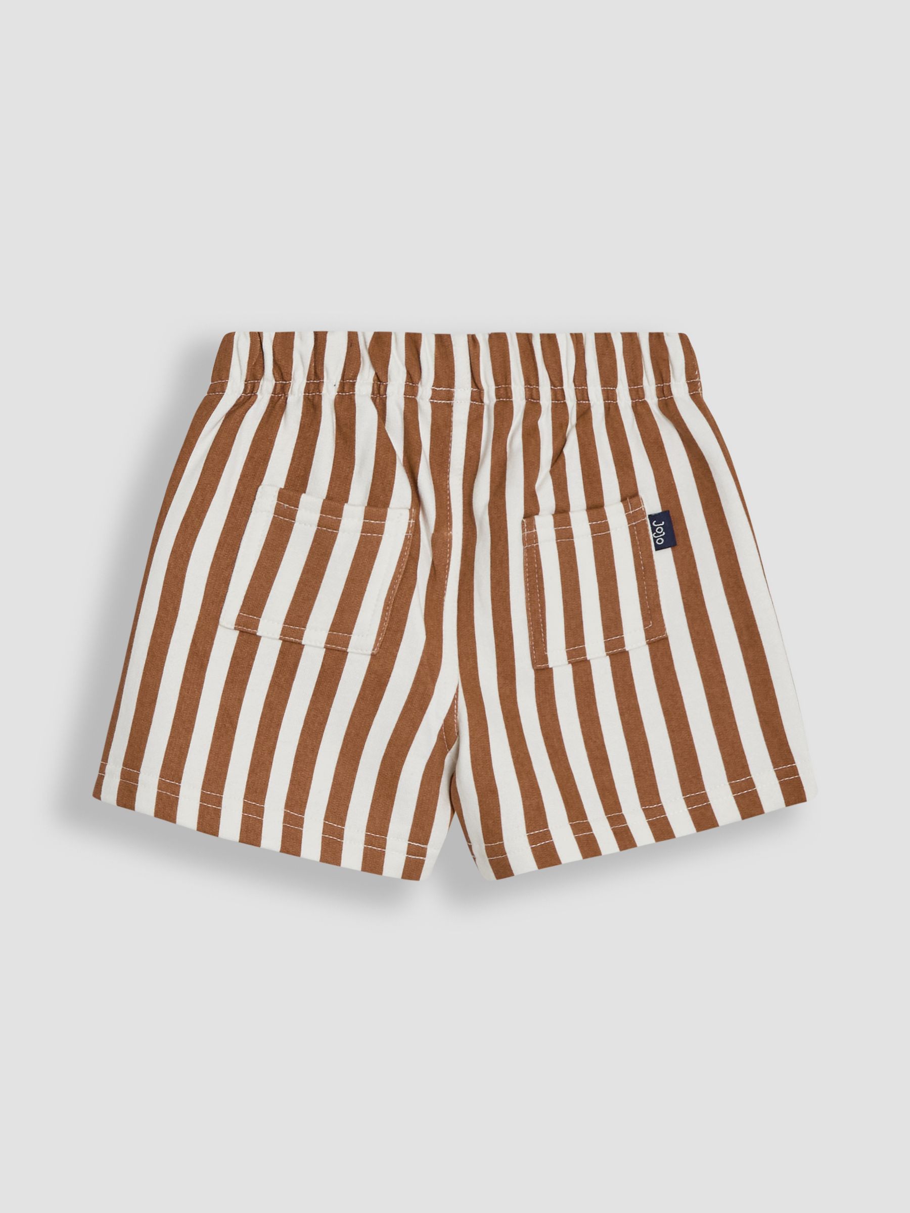 Mustard Stripe & Solid Blue 2-Pack Stripe Jogger Shorts - Image 6 of 7