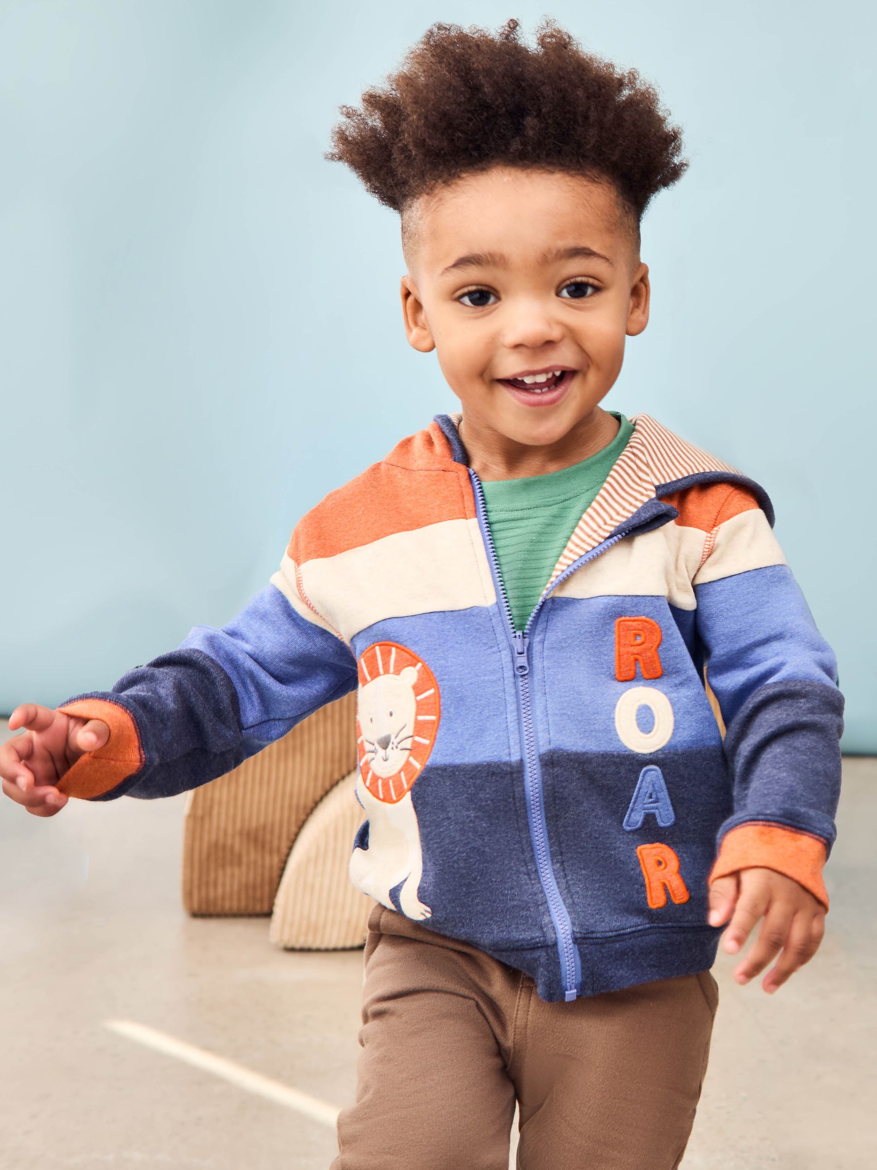 Denim Lion Appliqué Reversible Hoodie - Image 1 of 16