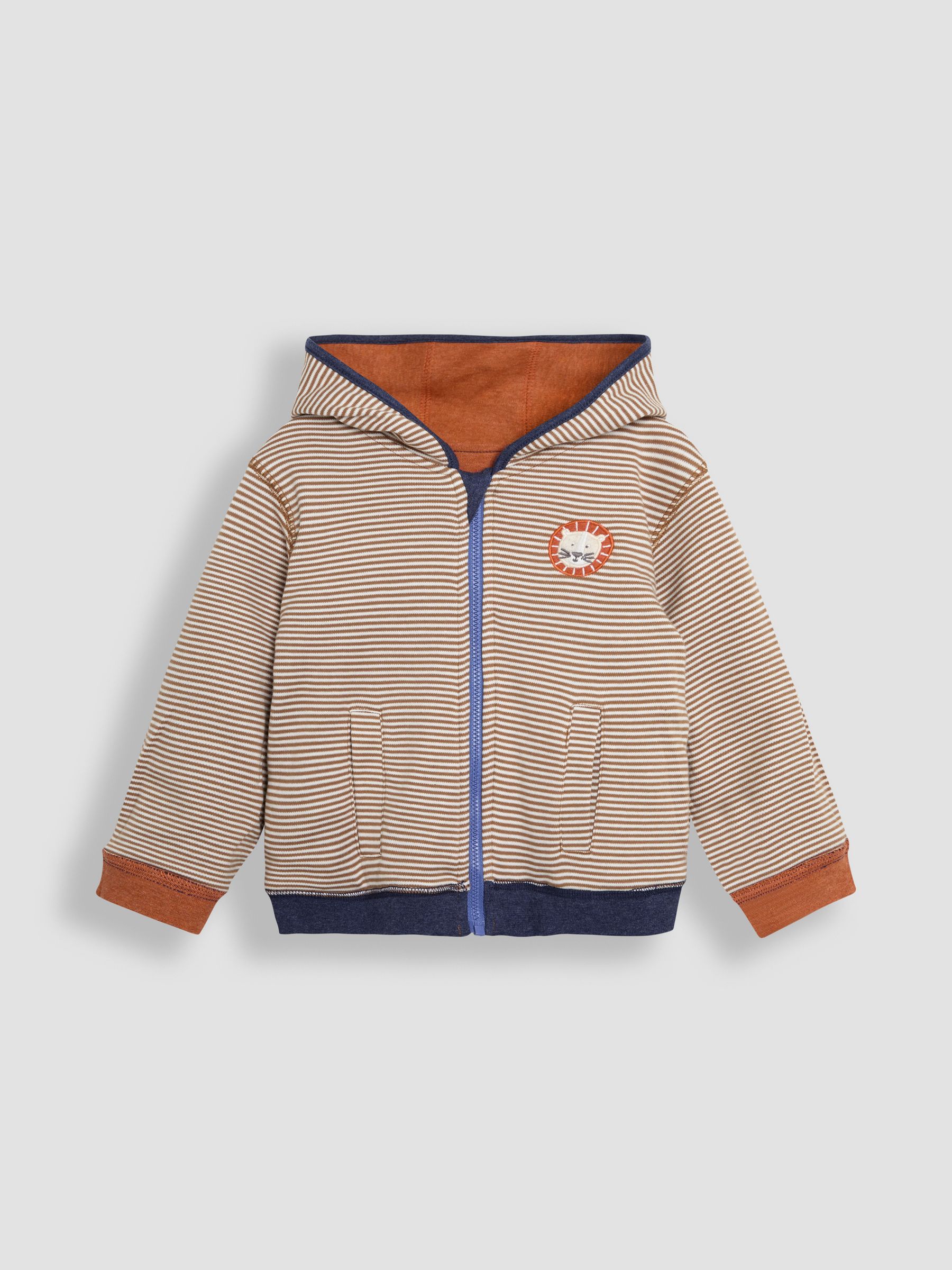 Denim Lion Appliqué Reversible Hoodie - Image 13 of 16