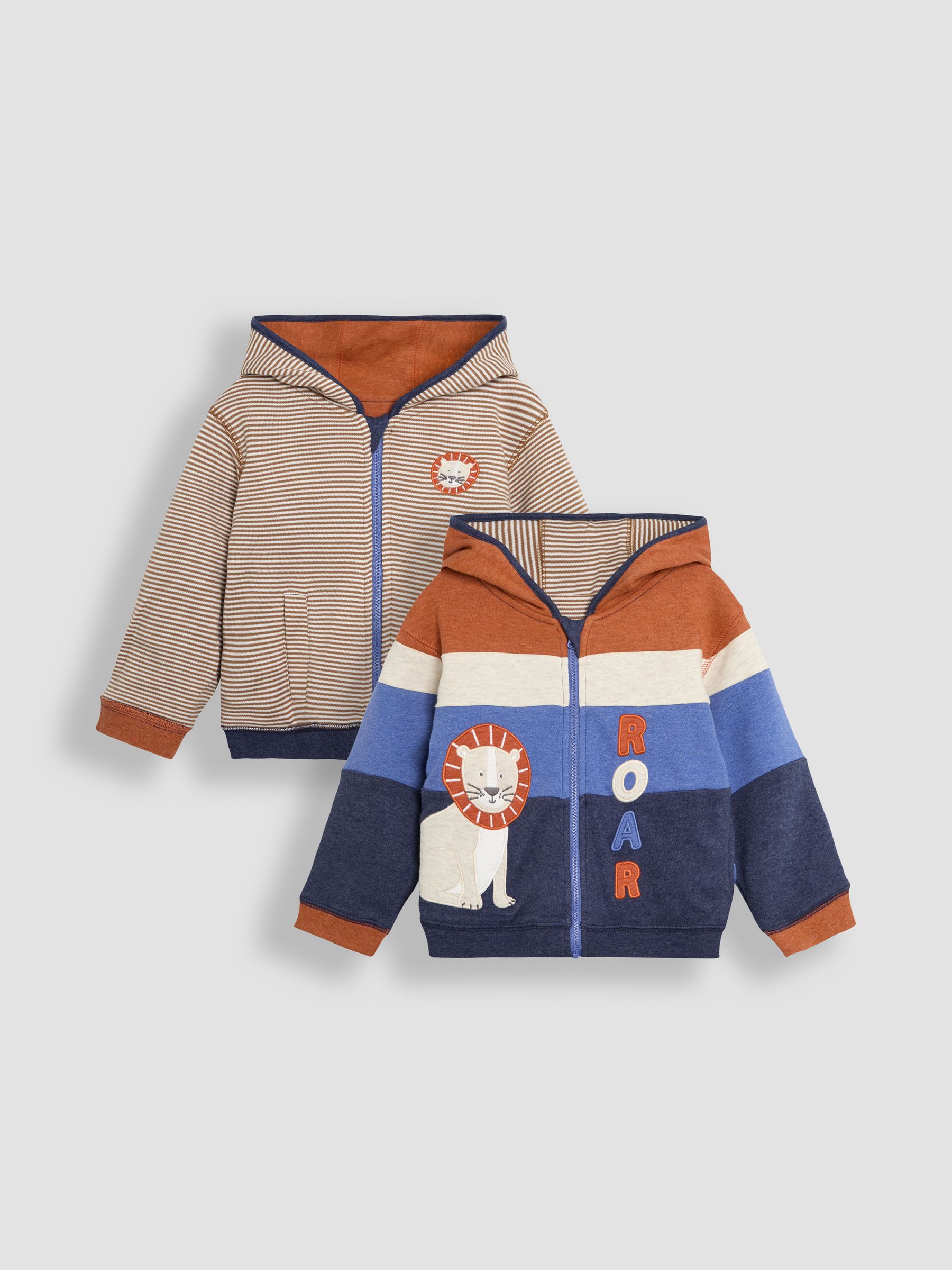 Denim Lion Appliqué Reversible Hoodie - Image 9 of 16