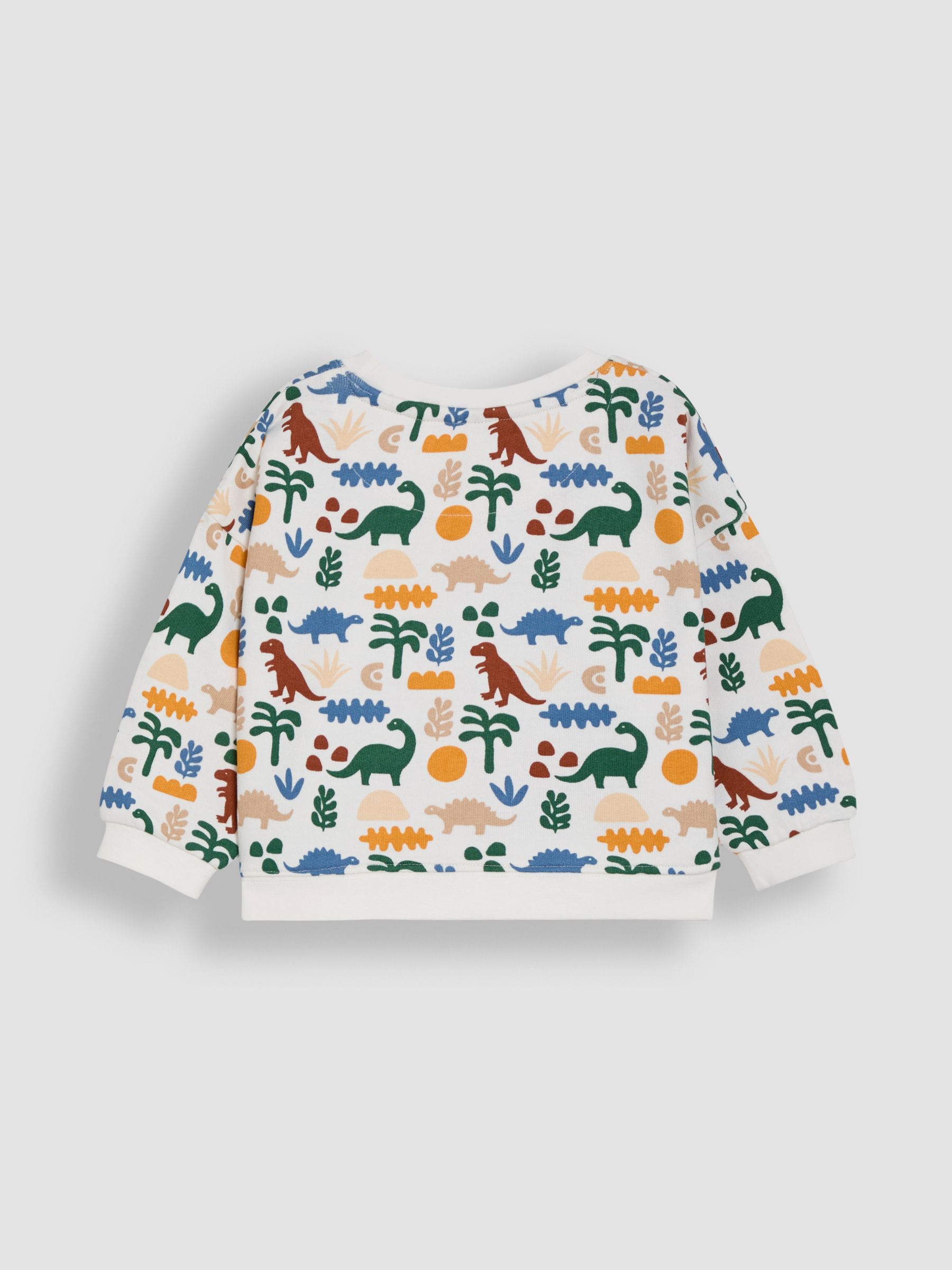 Ecru Checkerboard 100% Cotton Sweatshirt - Image 2 of 3