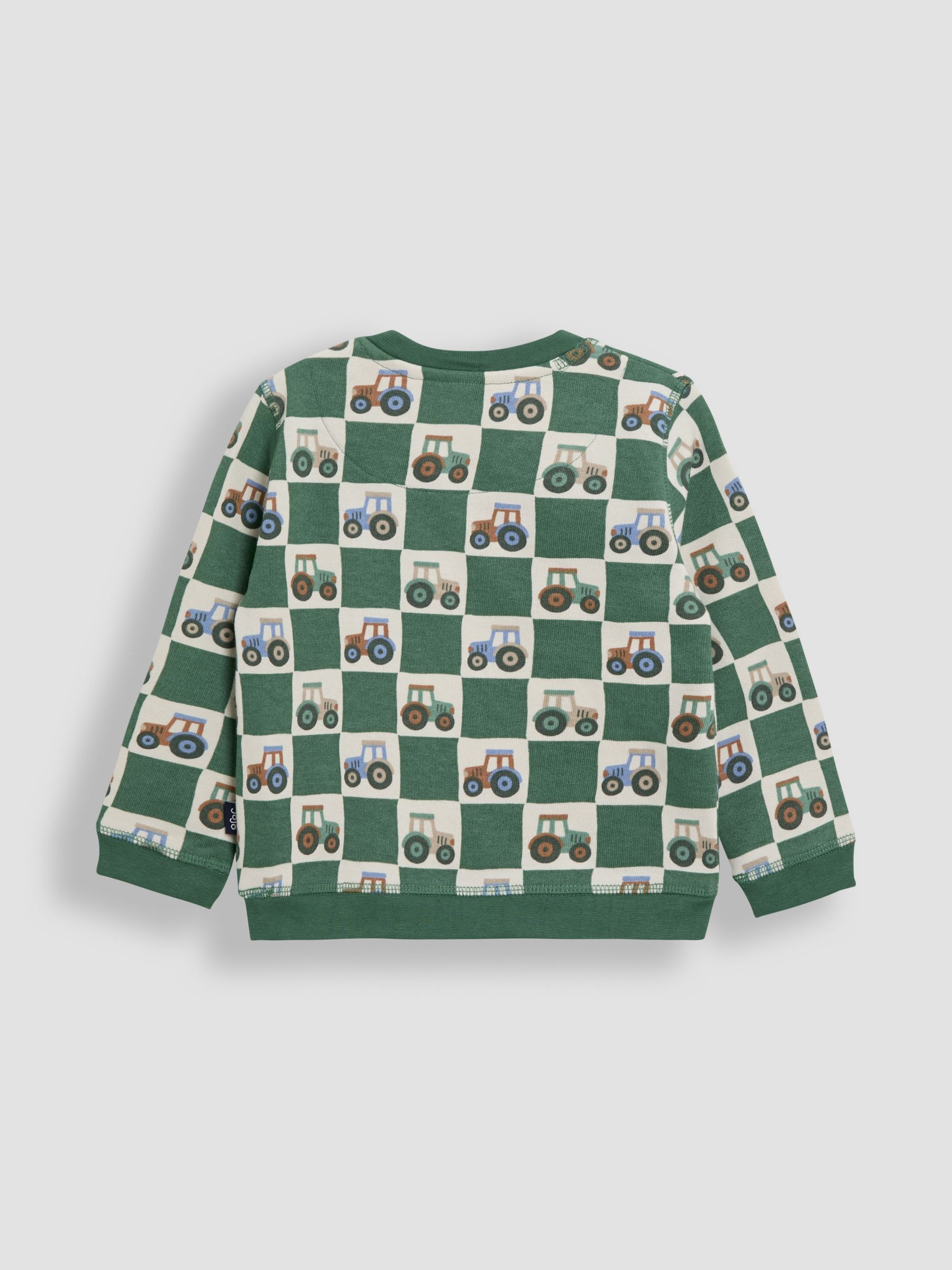 Green Checkerboard 100% Cotton Sweatshirt - Image 2 of 3