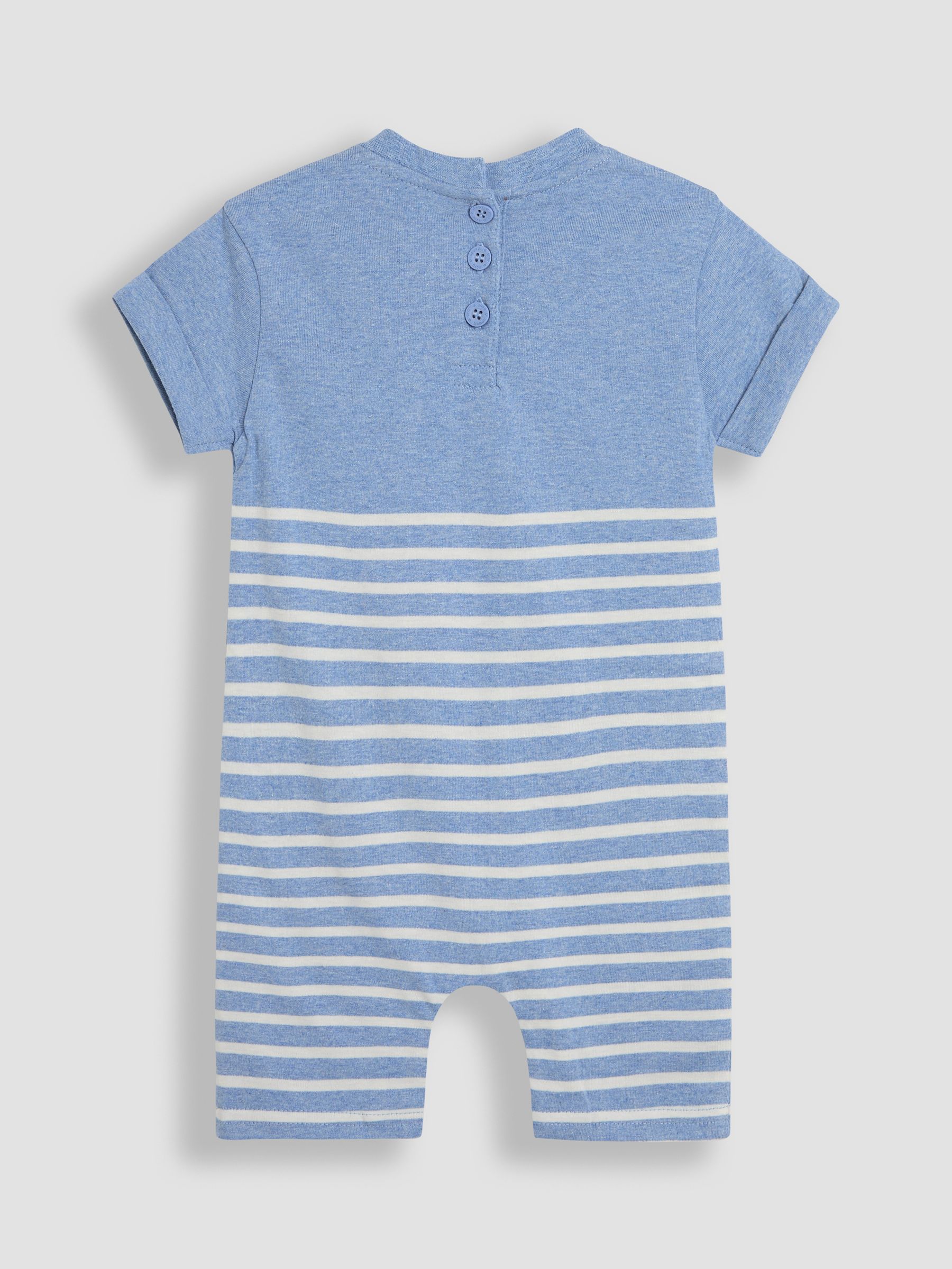 Blue Marl Crab Appliqué Romper - Image 2 of 3