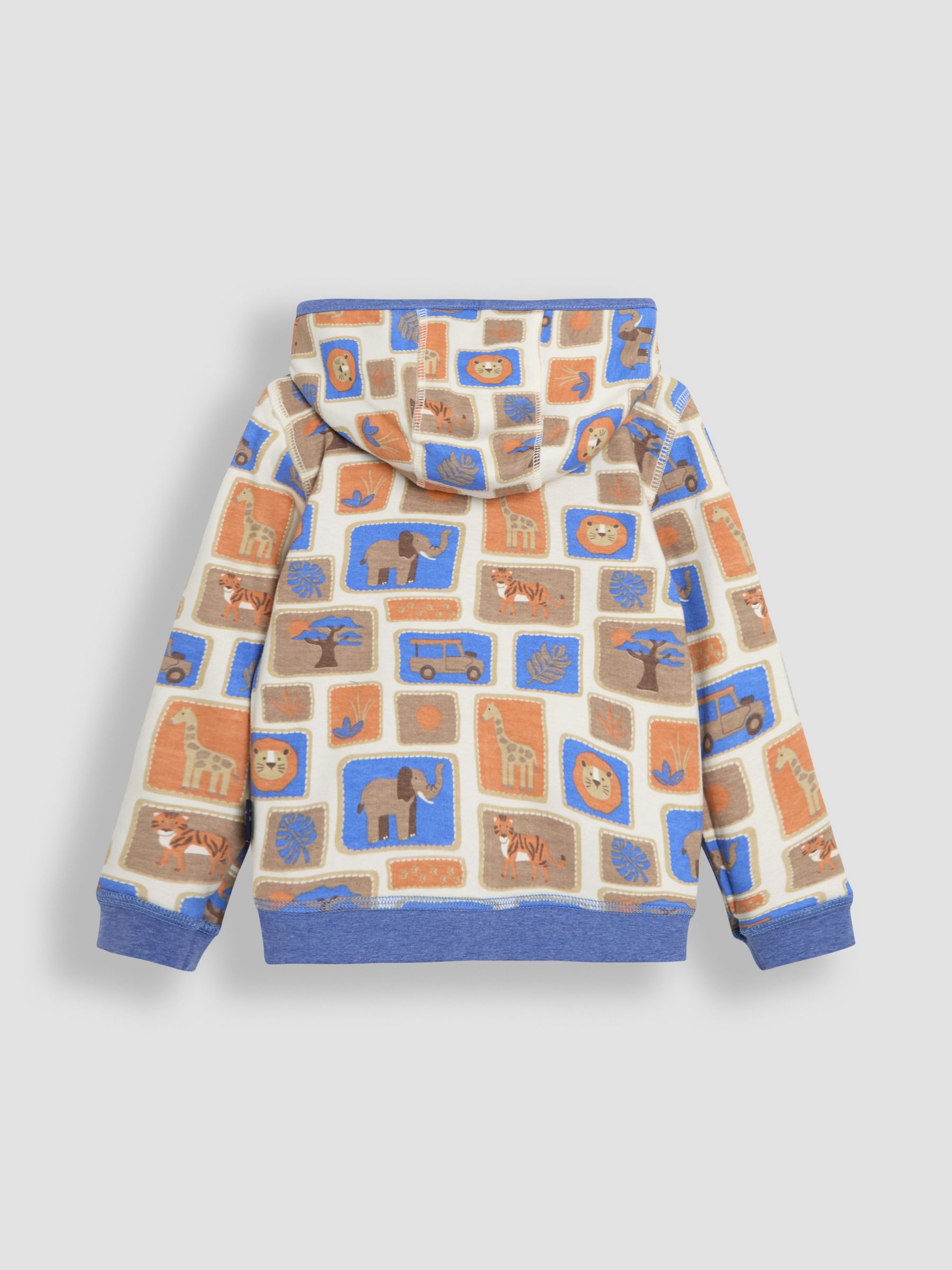 Denim Safari Animals Appliqué Reversible Hoodie - Image 6 of 8