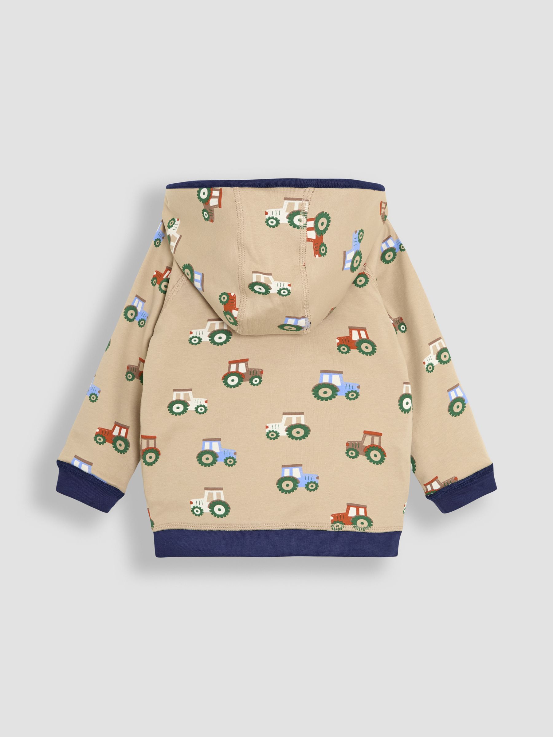 Navy Tractor Appliqué Reversible Hoodie - Image 5 of 8