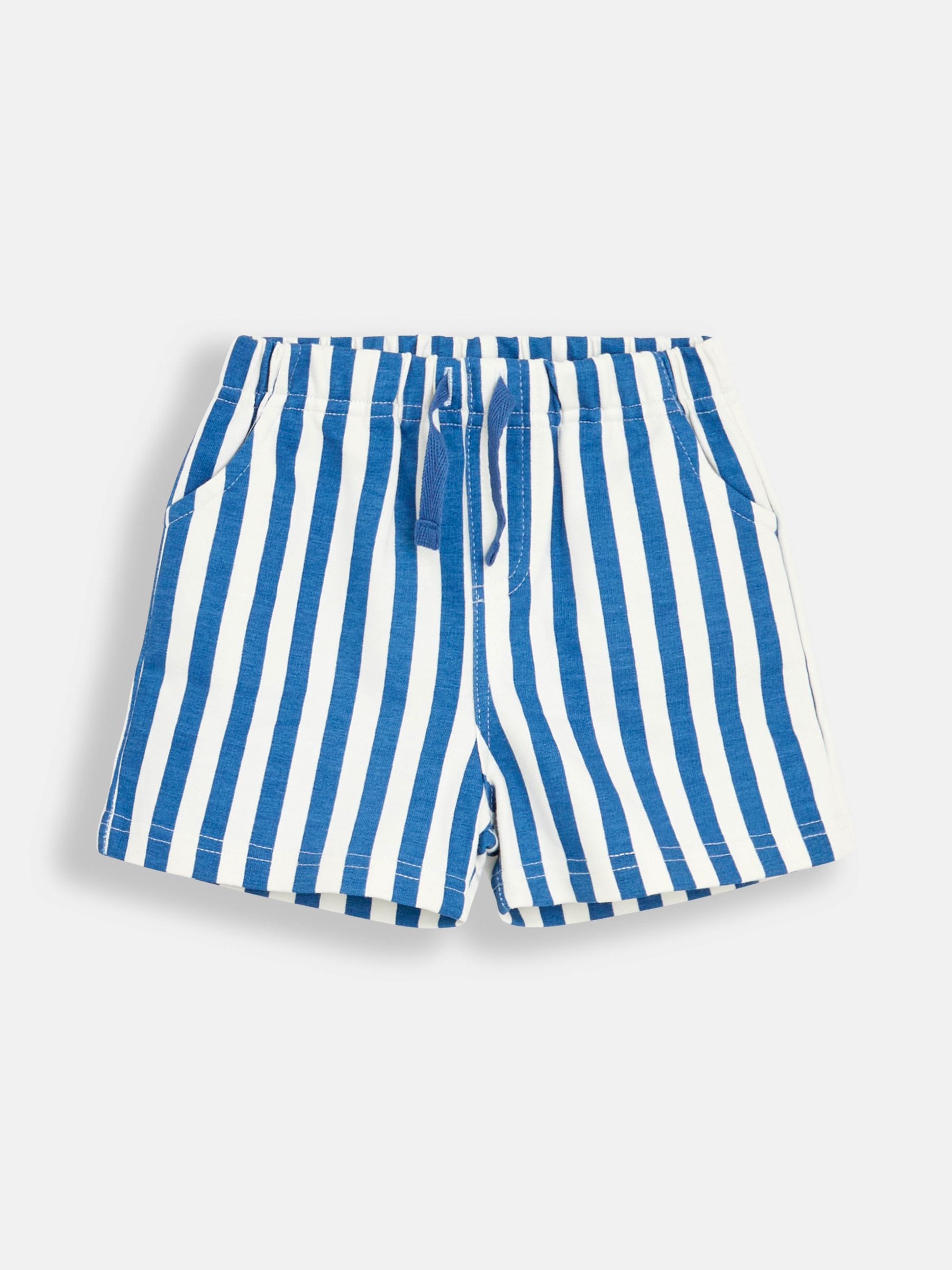 Blue Stripe & Navy Blue 2-Pack Stripe Jogger Shorts - Image 2 of 5