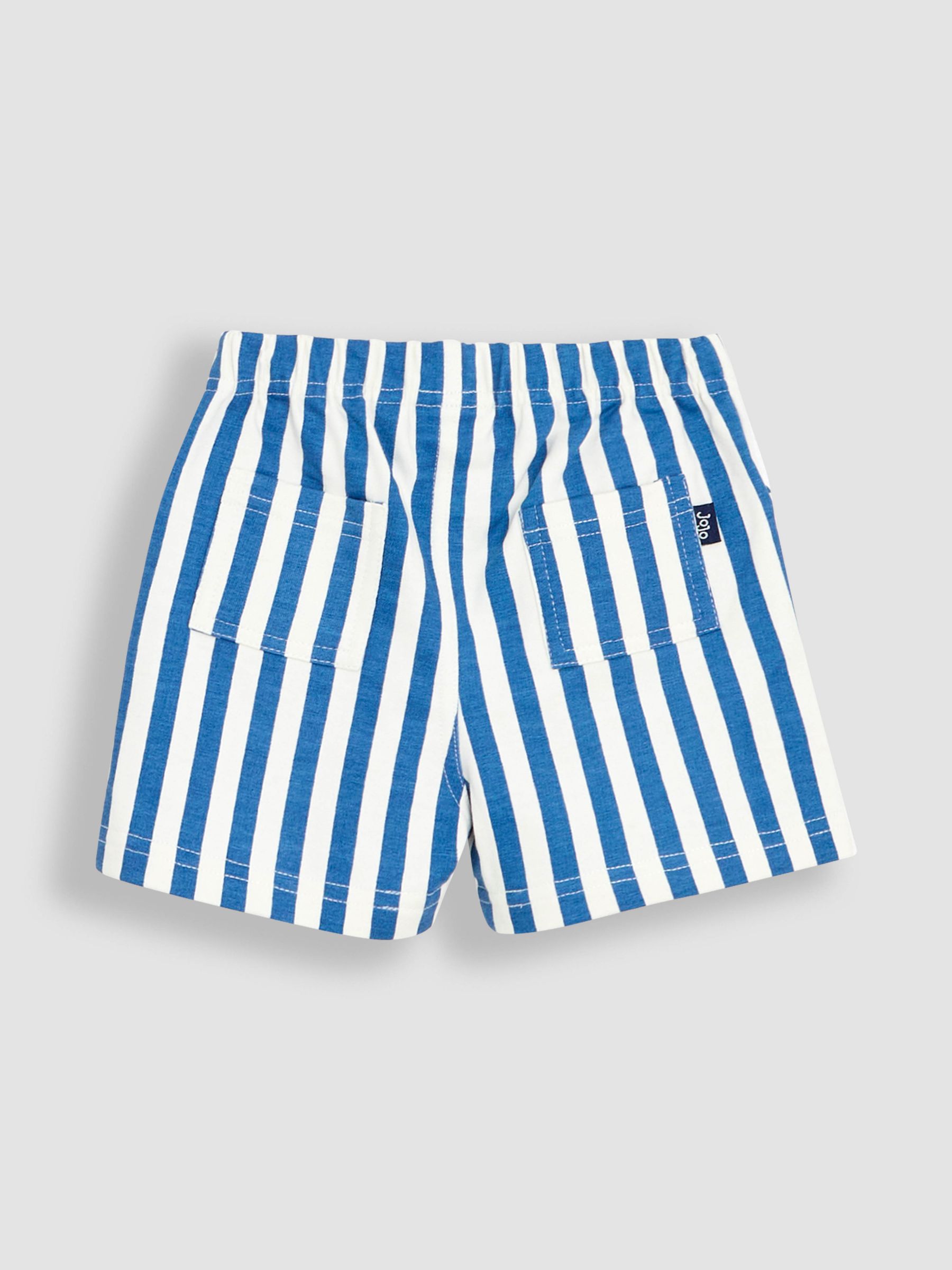 Blue Stripe & Navy Blue 2-Pack Stripe Jogger Shorts - Image 3 of 5