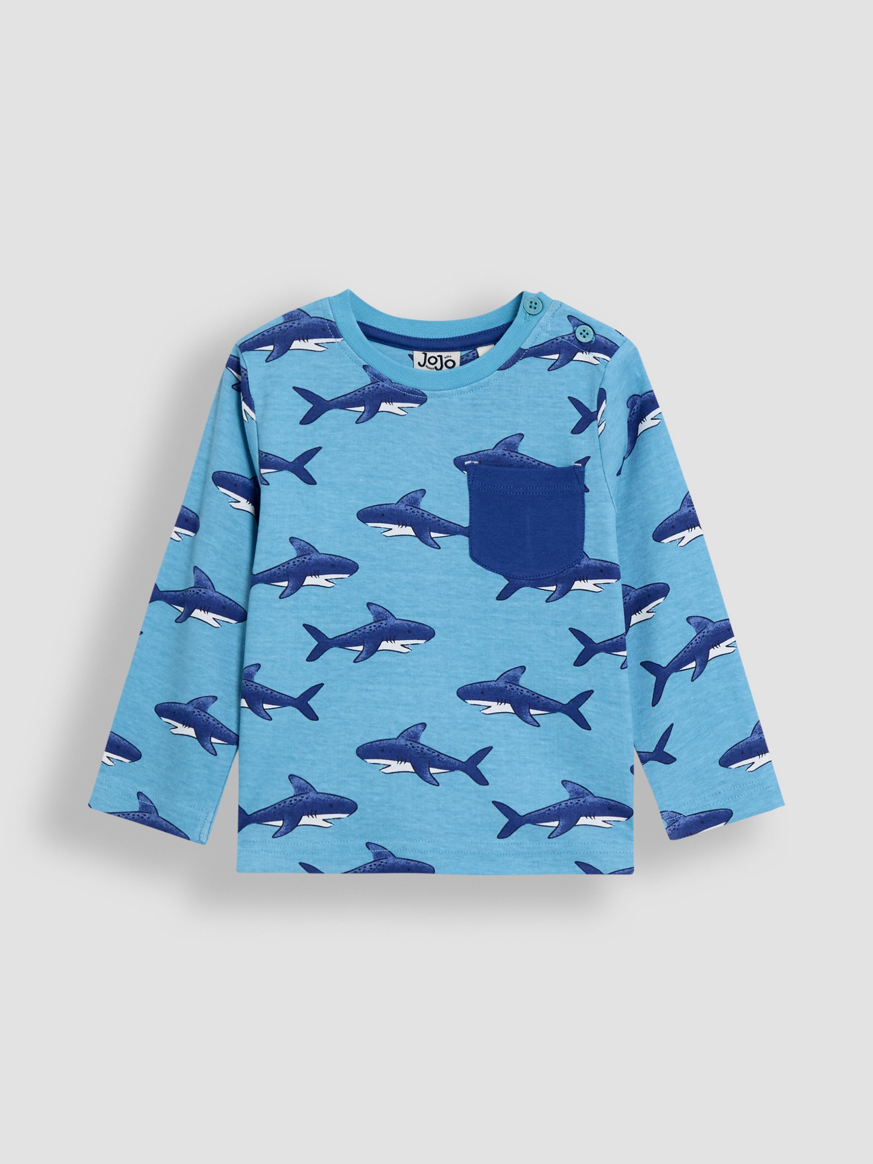 Aqua/Blue 2-Pack Printed & Plain Tops - Image 2 of 7