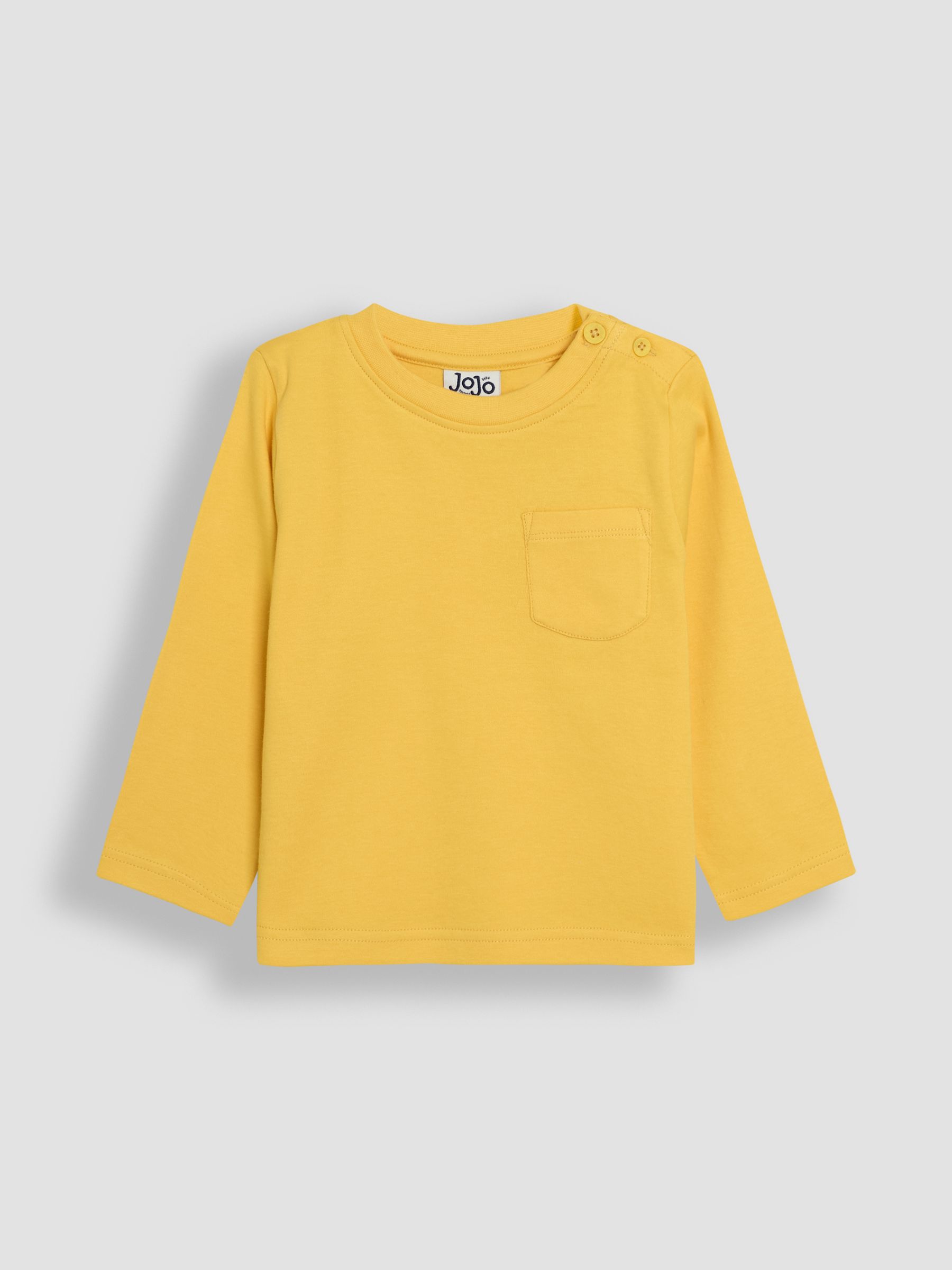 Grey & Yellow Printed & Plain 100% Cotton Tops 2 Pack - Image 2 of 7