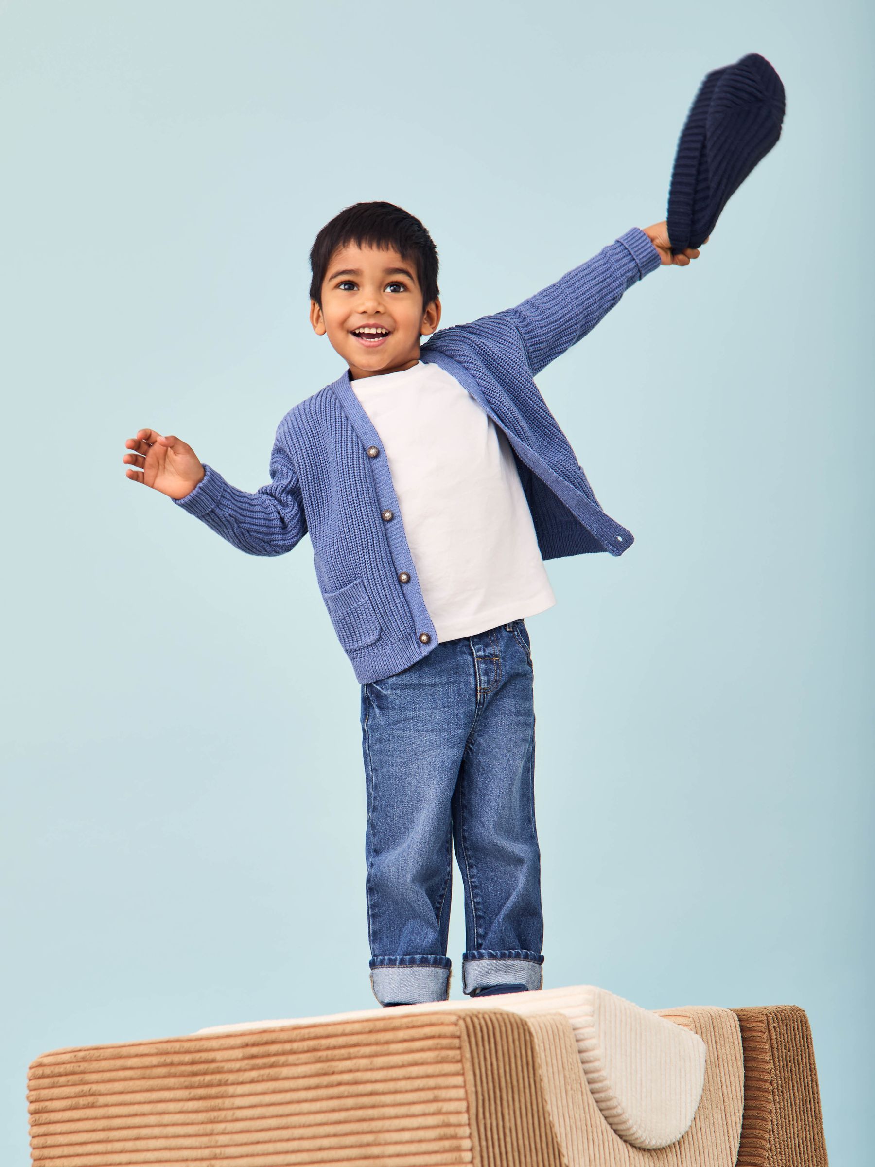 Blue Classic Cardigan - Image 1 of 9