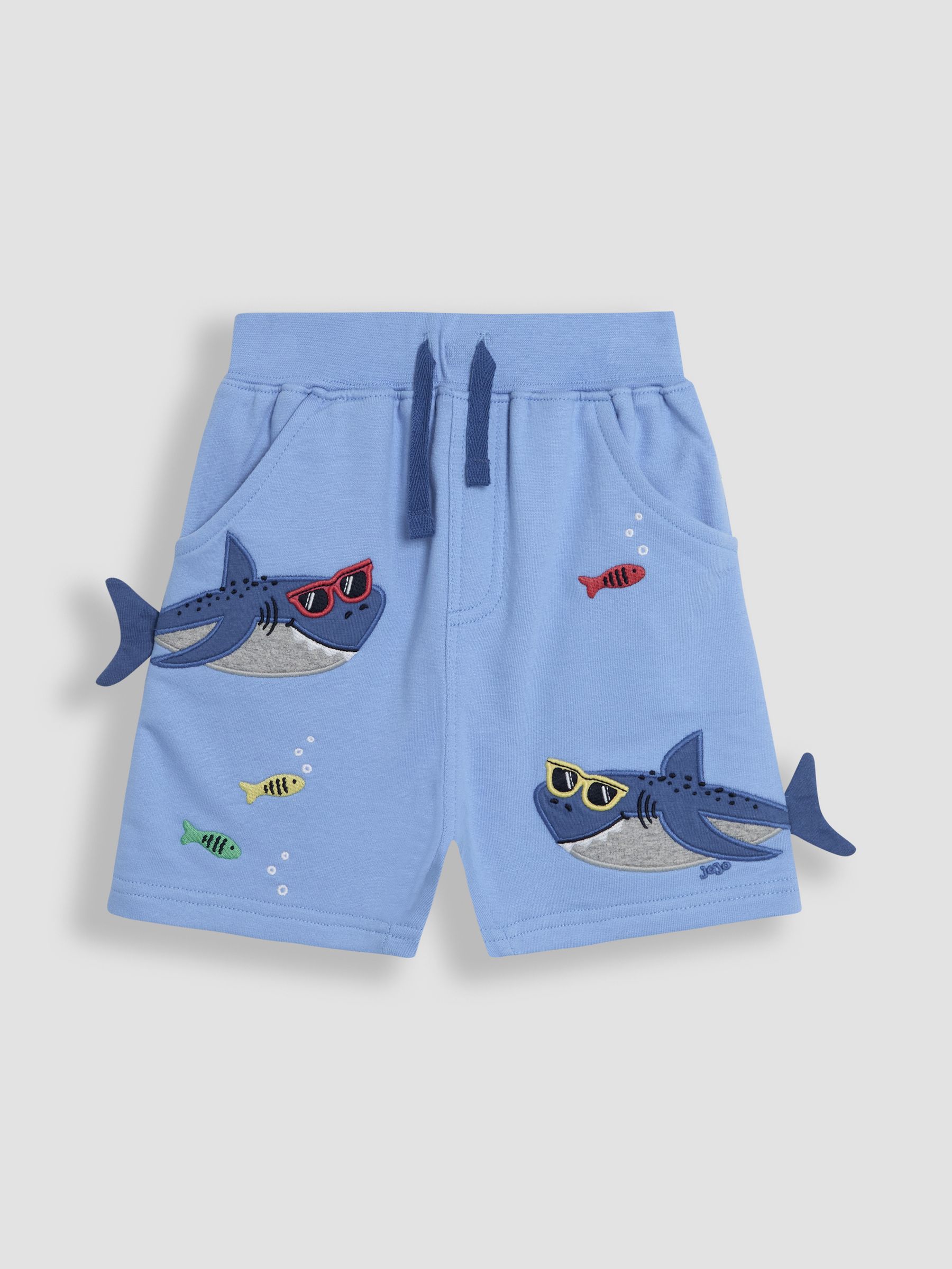Blue Shark Appliqué Shorts - Image 1 of 4