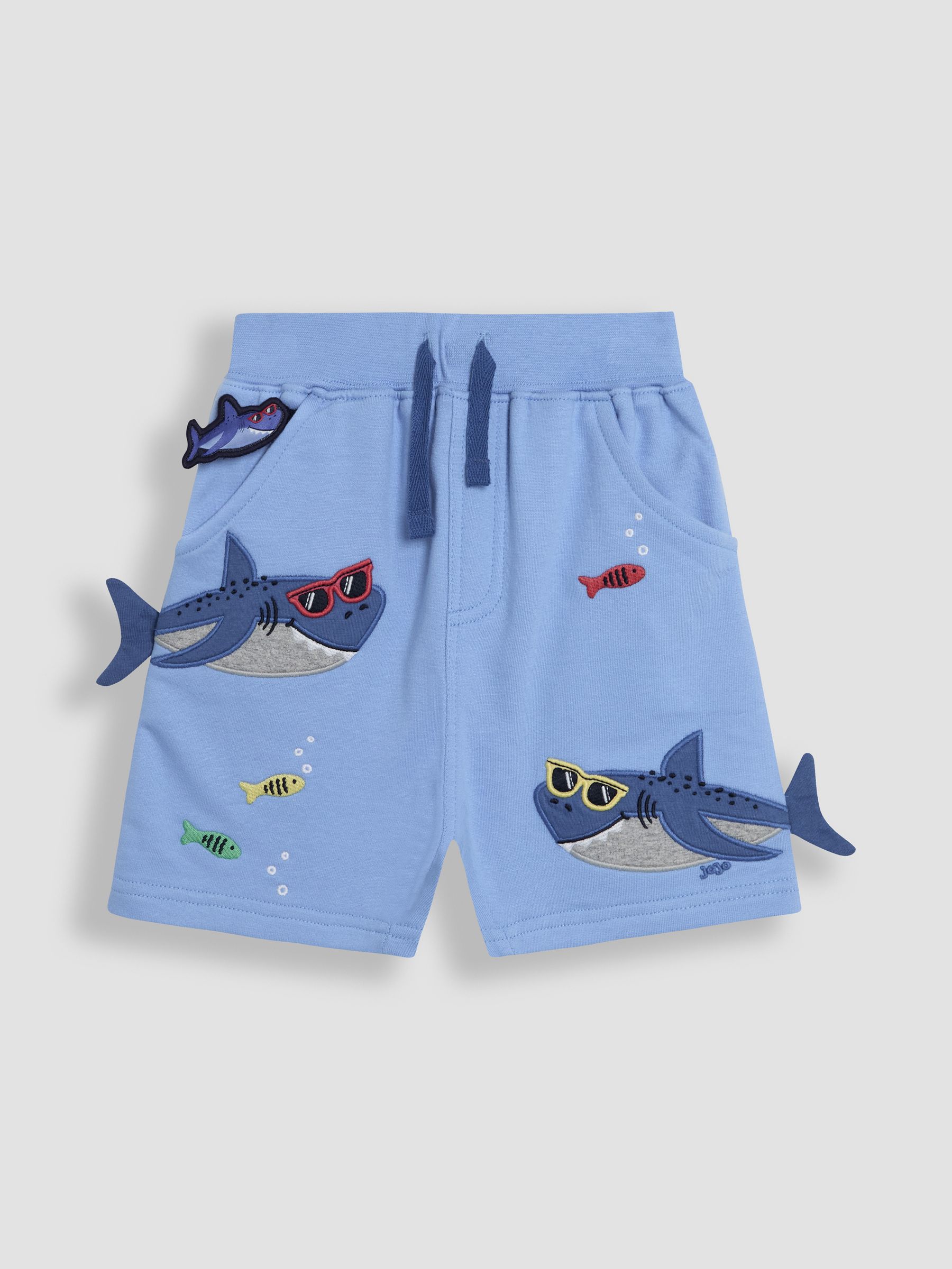 Blue Shark Appliqué Shorts - Image 2 of 4