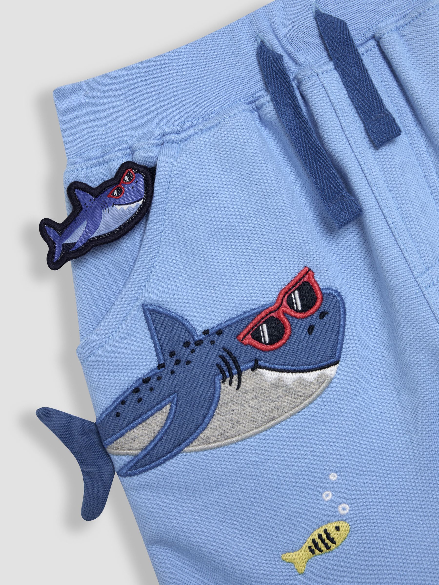 Blue Shark Appliqué Shorts - Image 4 of 4