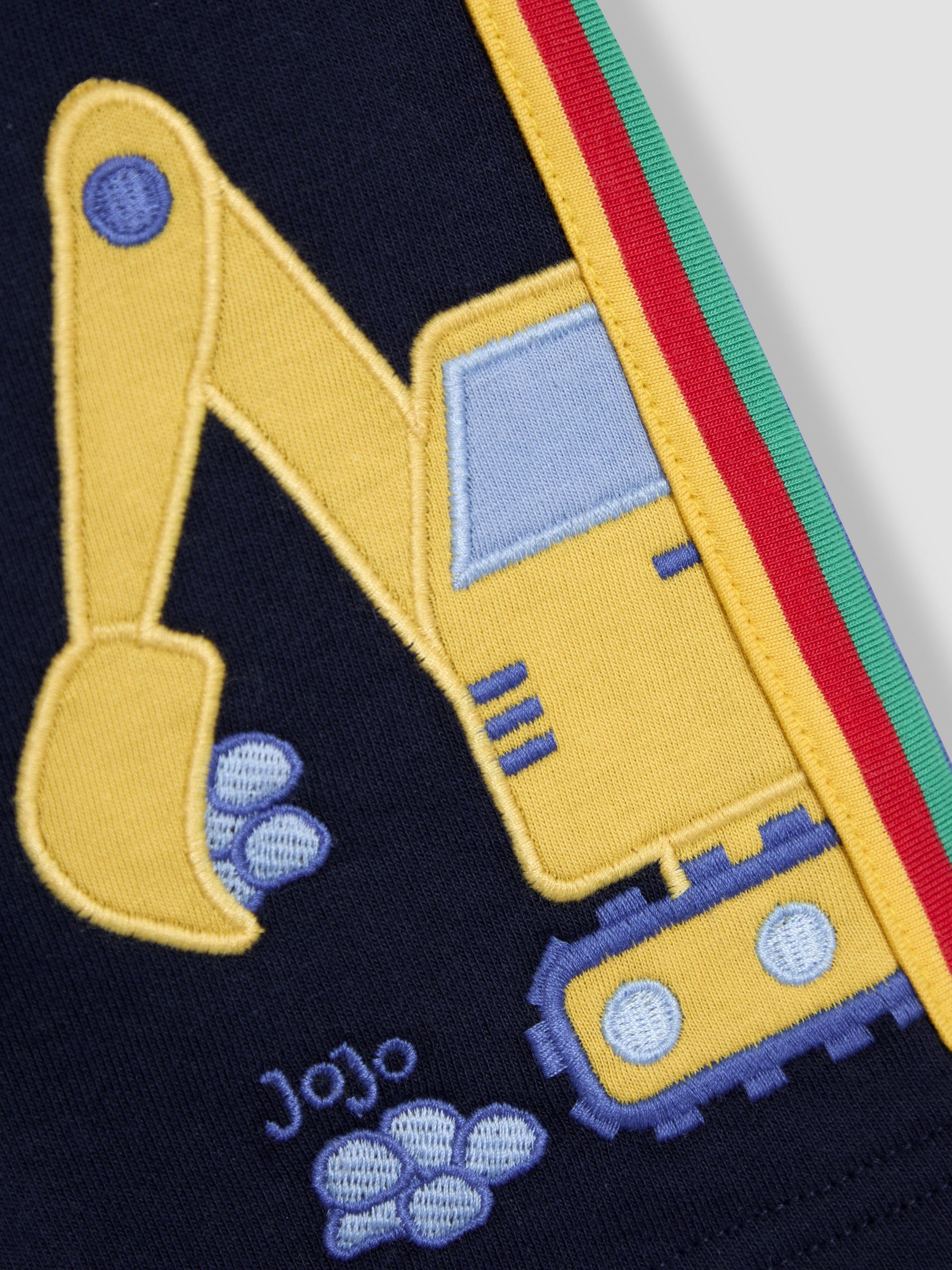 Navy Construction Vehicle Appliqué Shorts - Image 3 of 3