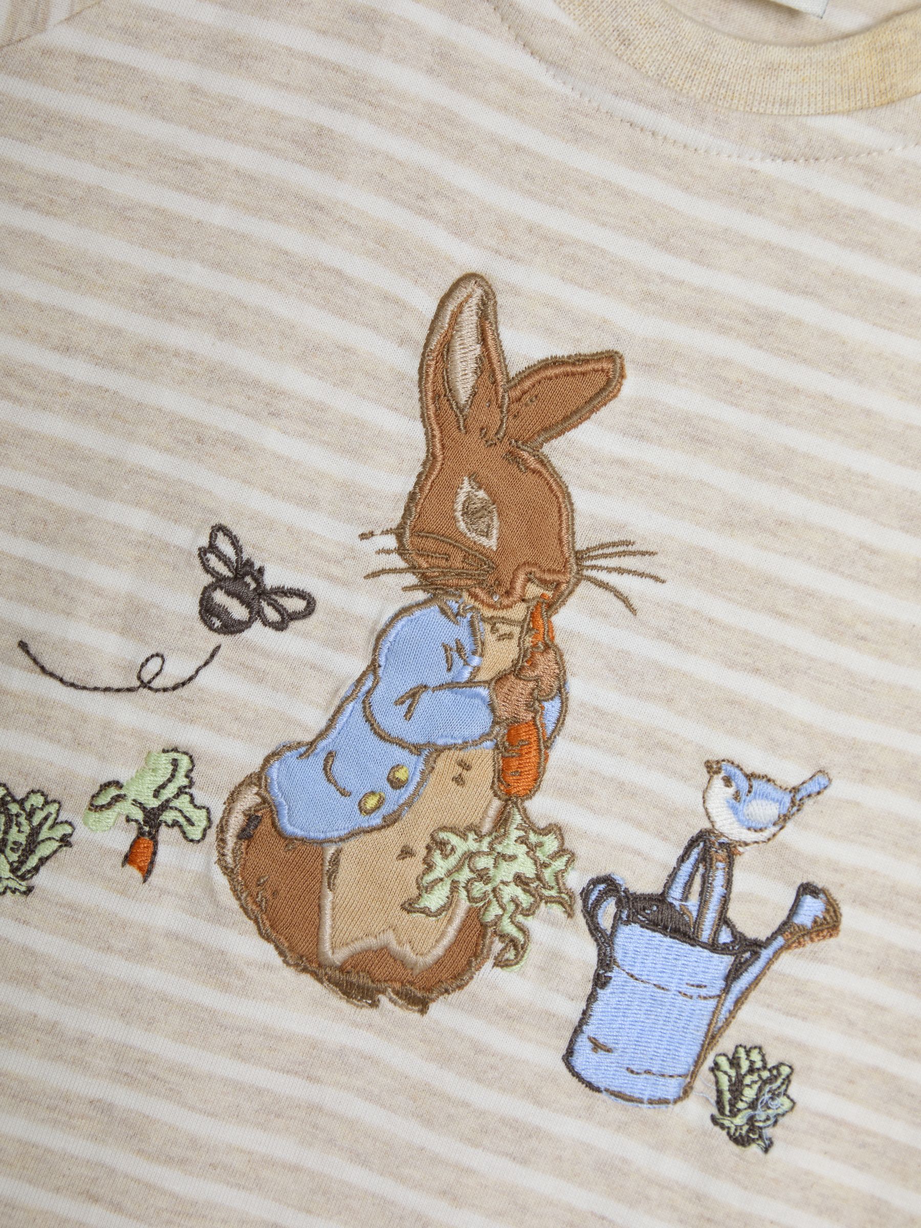 Stone Peter Rabbit™ Appliqué 100% Cotton Romper - Image 3 of 3