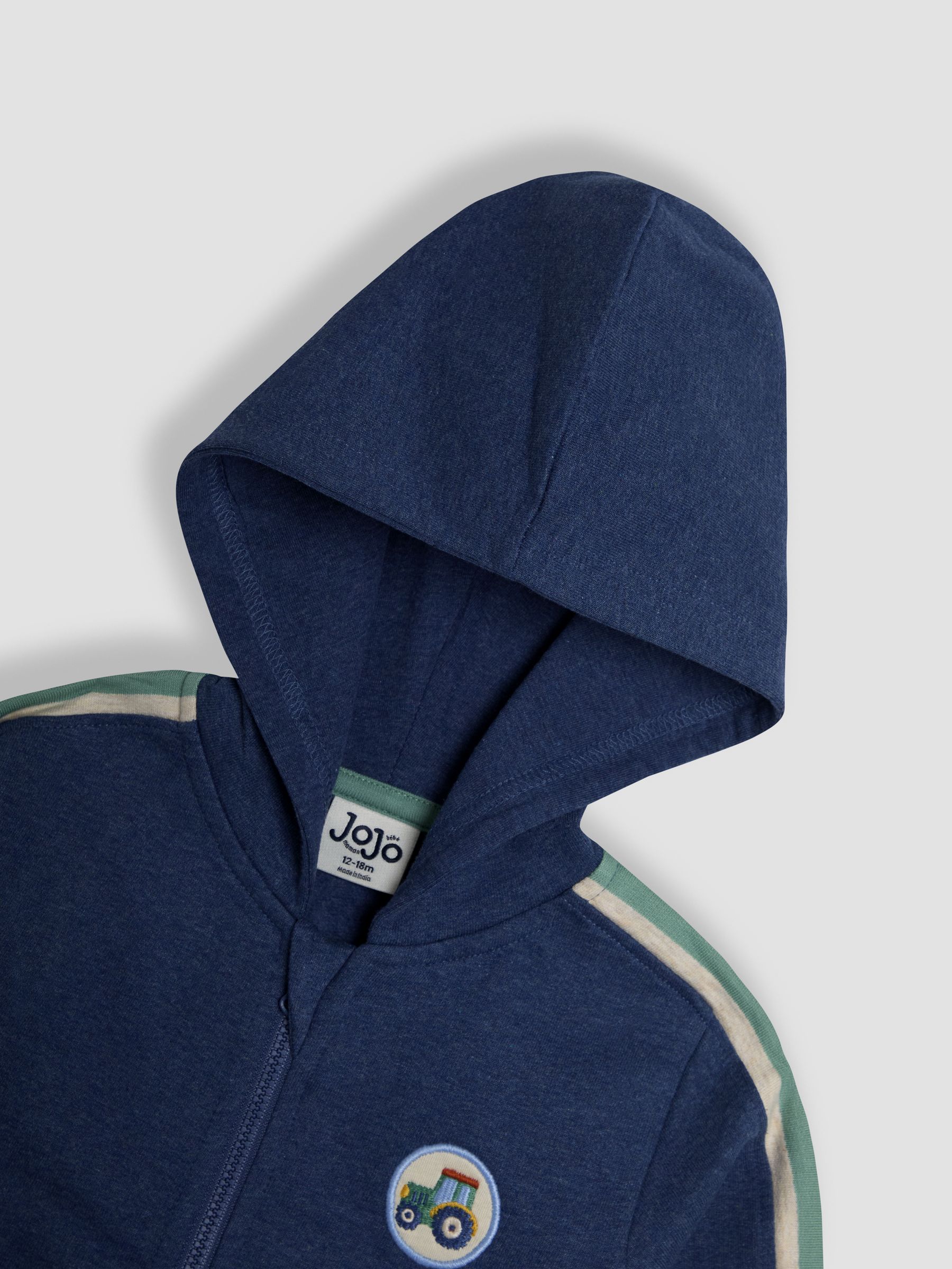 Denim Tractor Badge Zip Up Hoodie - Image 3 of 3