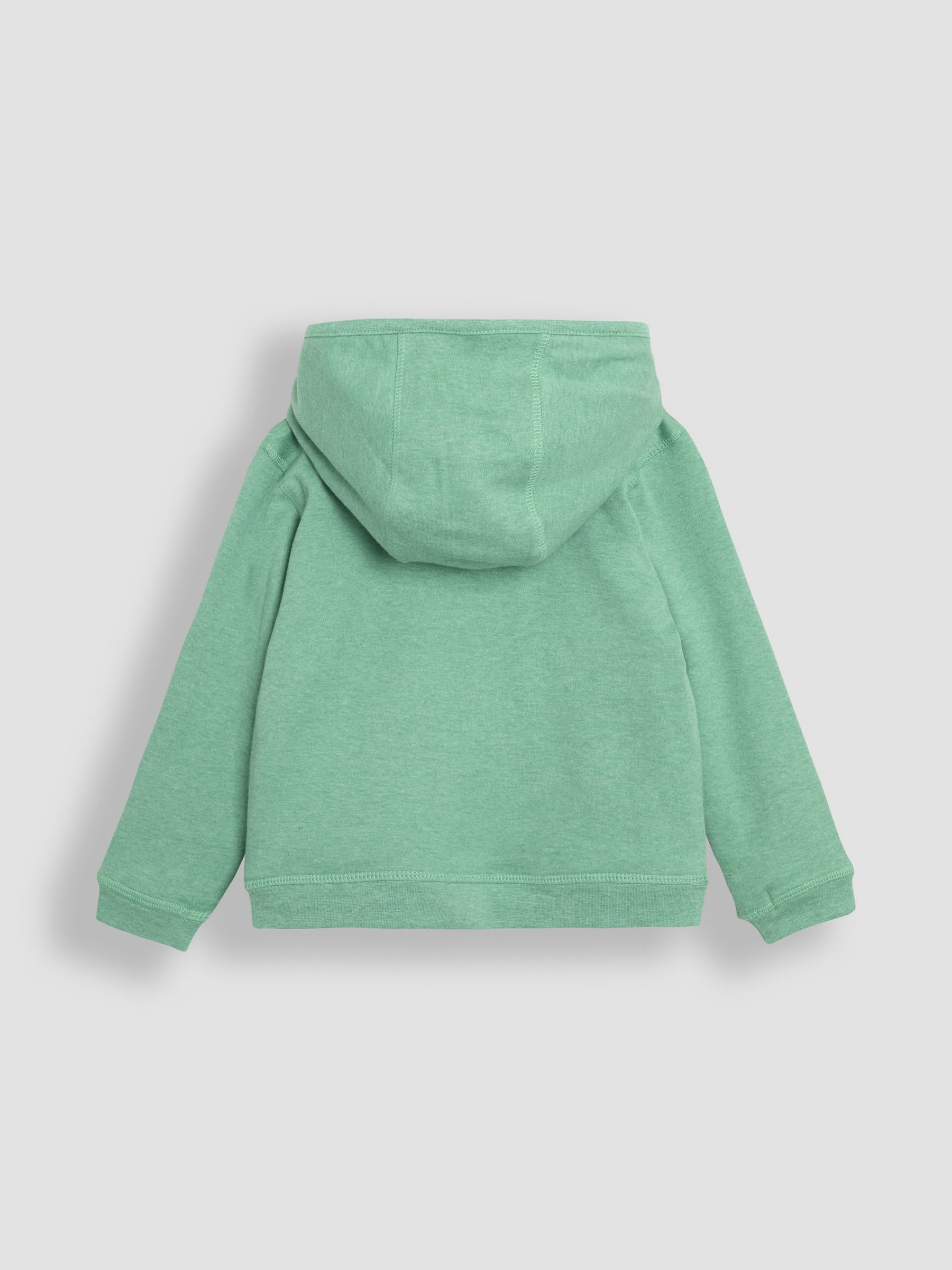 Green Construction Vehicle Appliqué Reversible Hoodie - Image 6 of 8