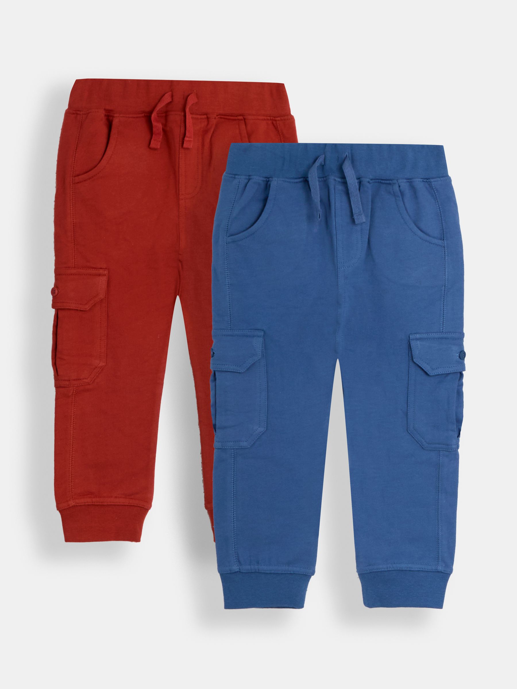 Rust Orange & Royal Blue 2-Pack Cargo Joggers - Image 1 of 5