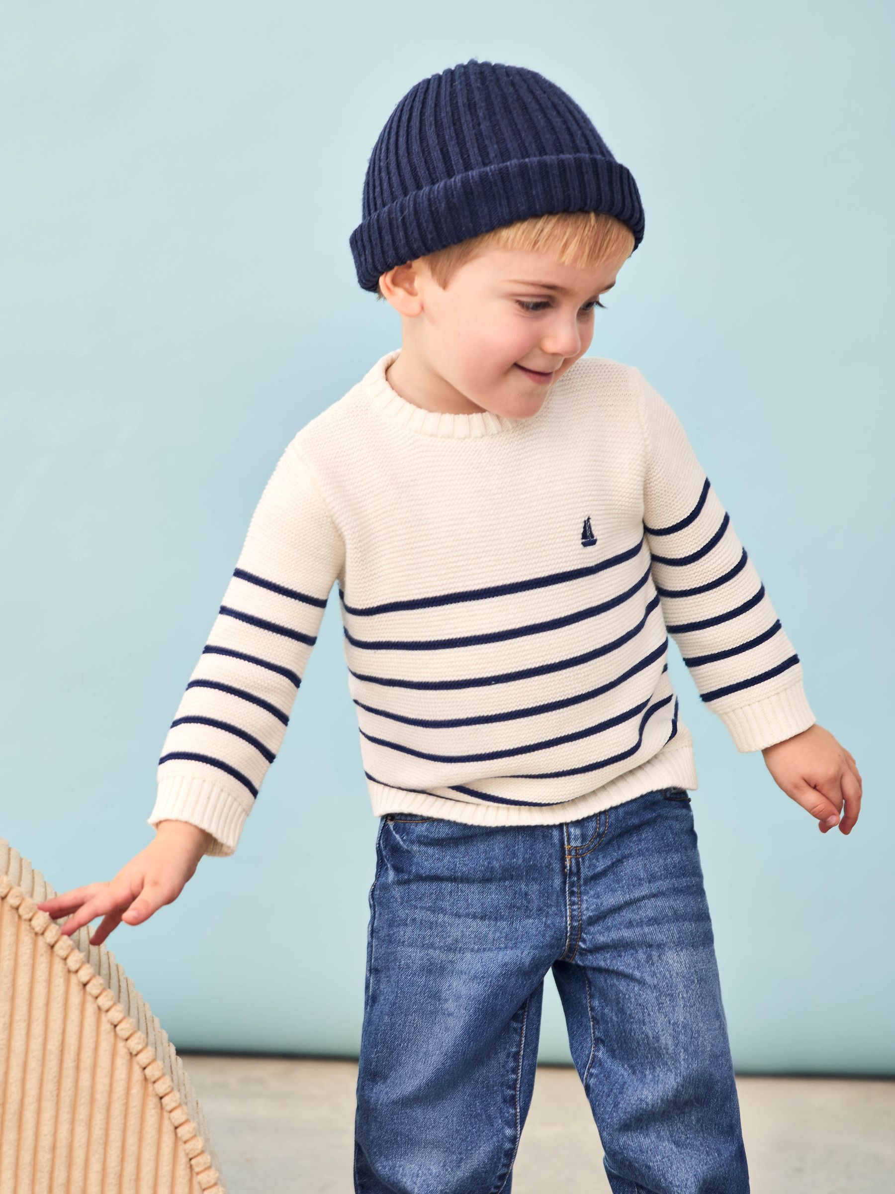 Cream Breton Stripe Jumper - Image 2 of 8