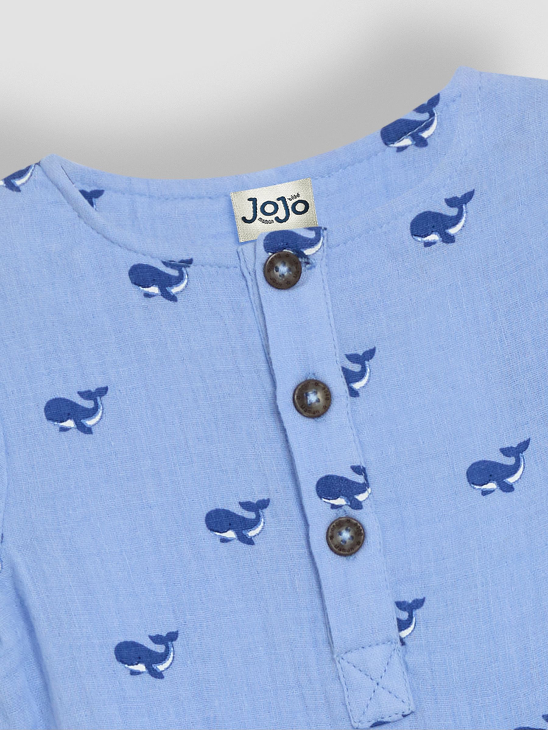 Blue Whale Cheesecloth Button Front Romper - Image 3 of 3