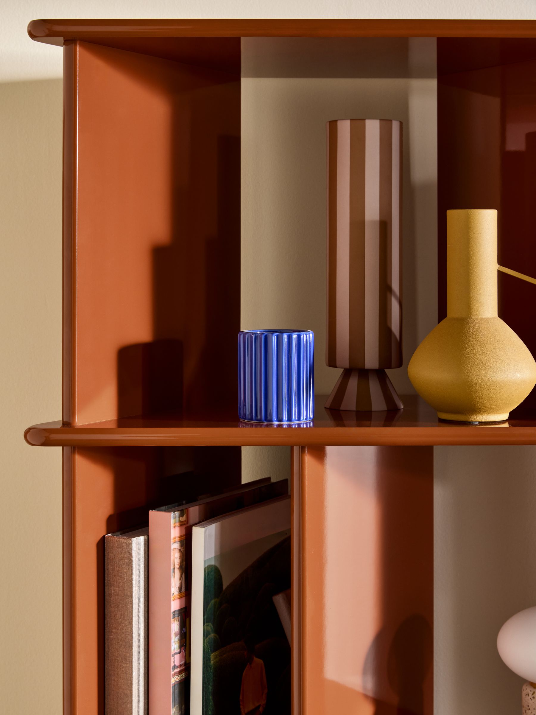 Ingrid Narrow Shelving Unit in Rust Orange - Image 4 of 6