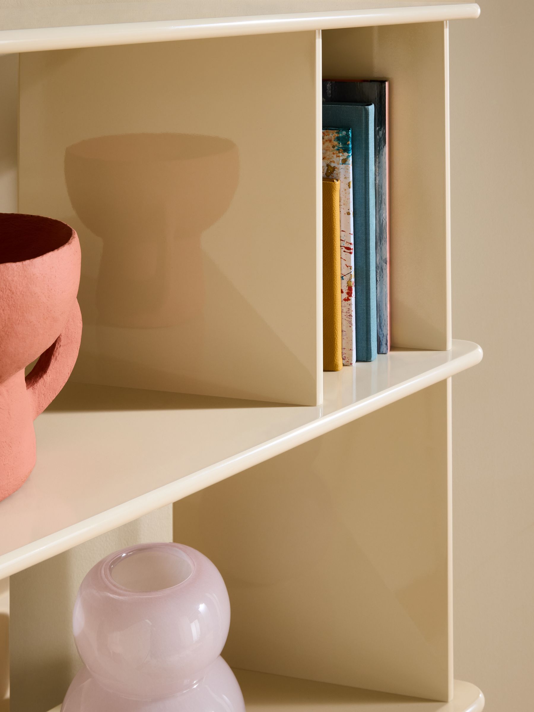 Ingrid Wide Shelving Unit in Ecru White - Image 3 of 6