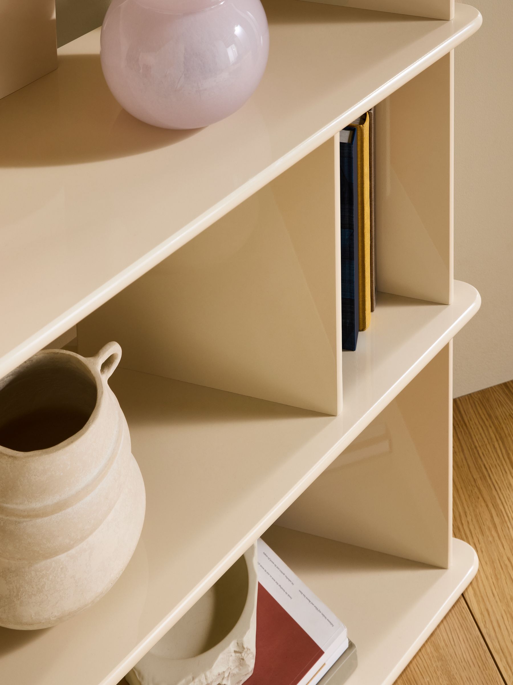 Ingrid Wide Shelving Unit in Ecru White - Image 4 of 6